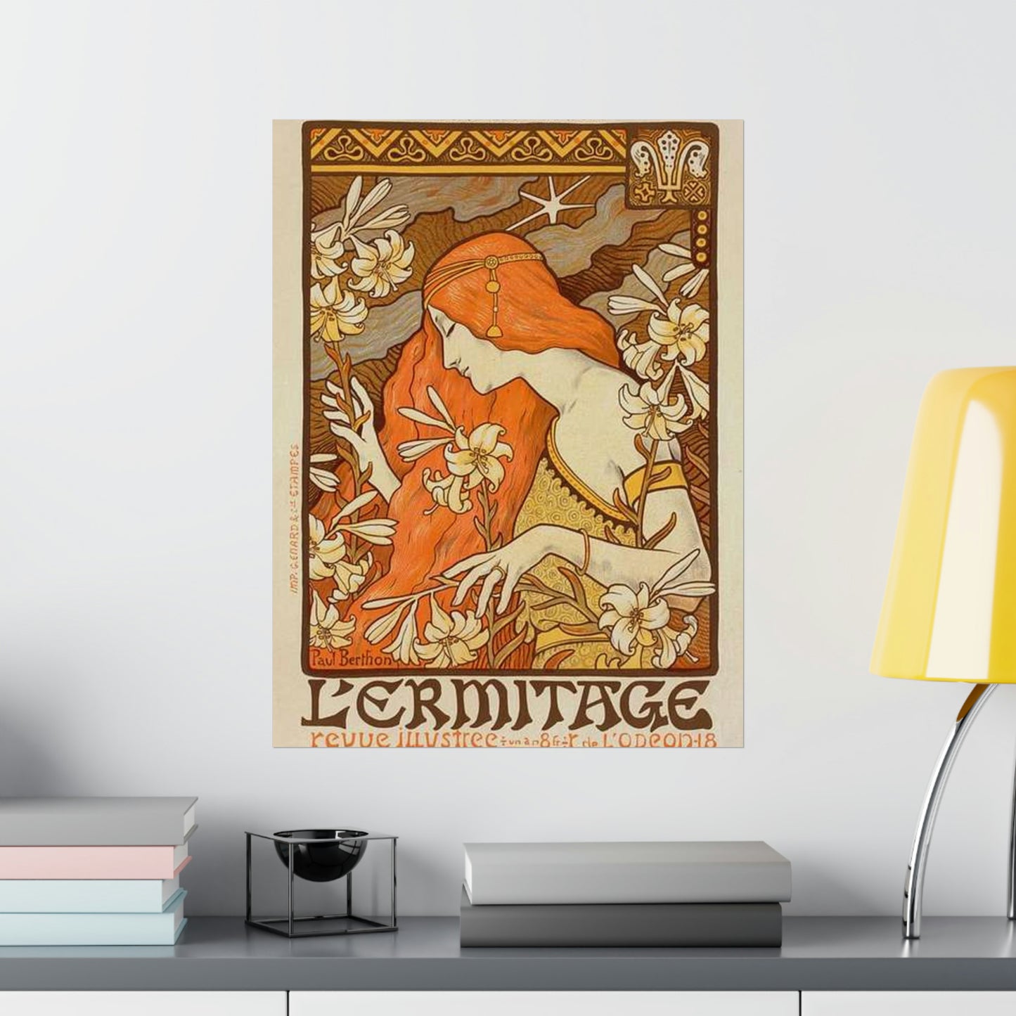 Paul Emile Berthon - Affiche pour la Revue "l'Érmitage. High Quality Matte Wall Art Poster for Home, Office, Classroom
