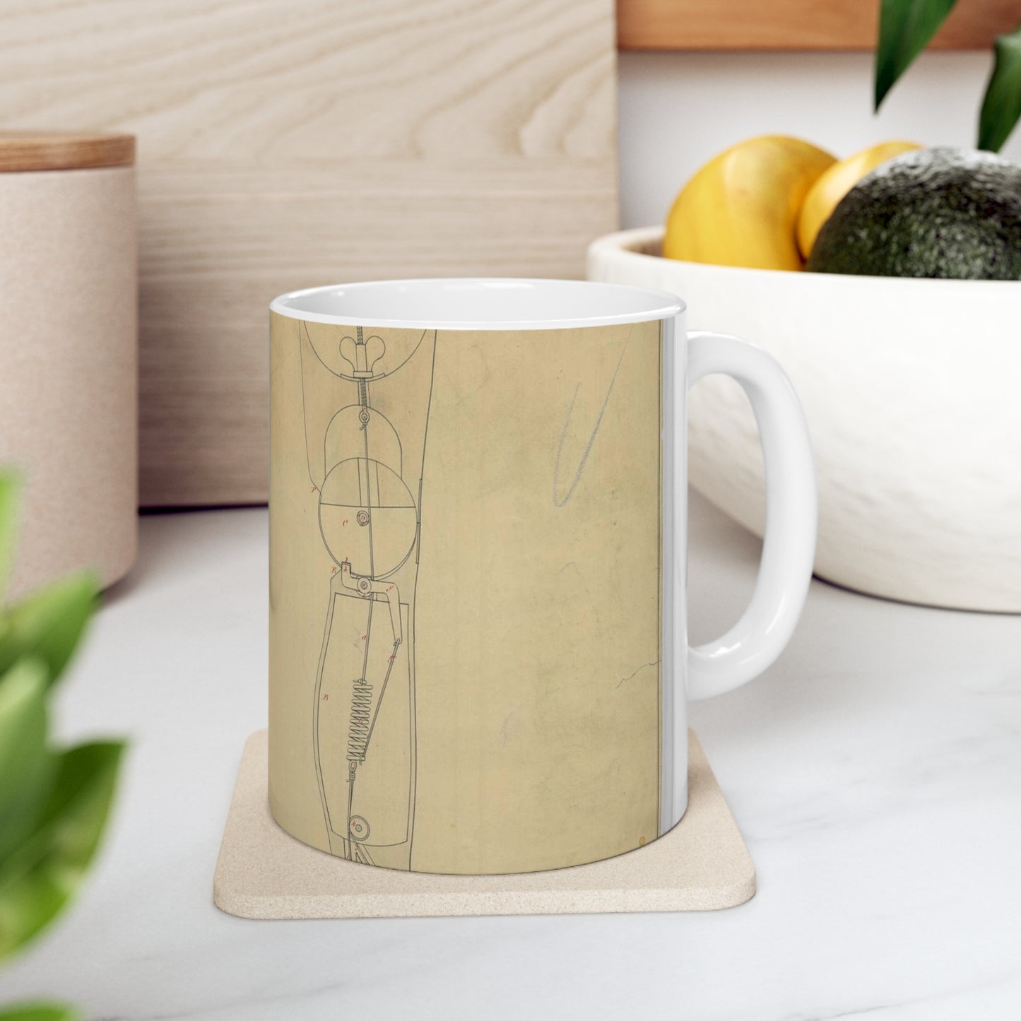 Patent drawing - for Jonathan Russell's Artificial Leg Public domain image Beautiful Novelty Ceramic Coffee Mug 11oz