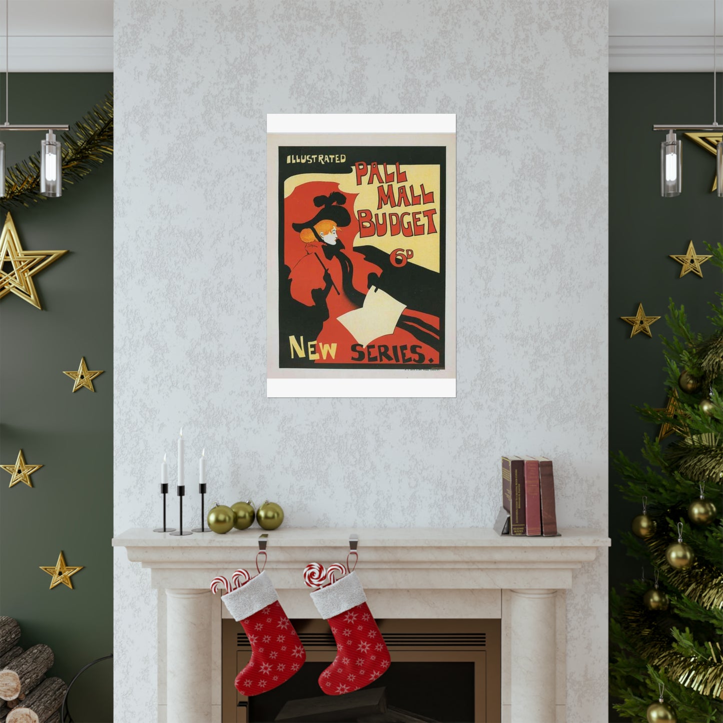 Affiche anglaise pour la revue hebdomadaire "Illustrated Pall Mall Budget". High Quality Matte Wall Art Poster for Home, Office, Classroom
