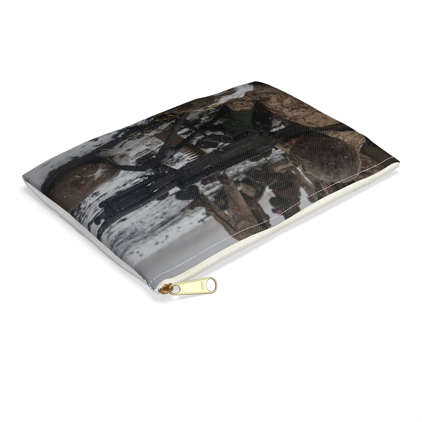 U.S. Marine Corps Lance Cpl. Jimmy Medders, a machine Large Organizer Pouch with Black Zipper