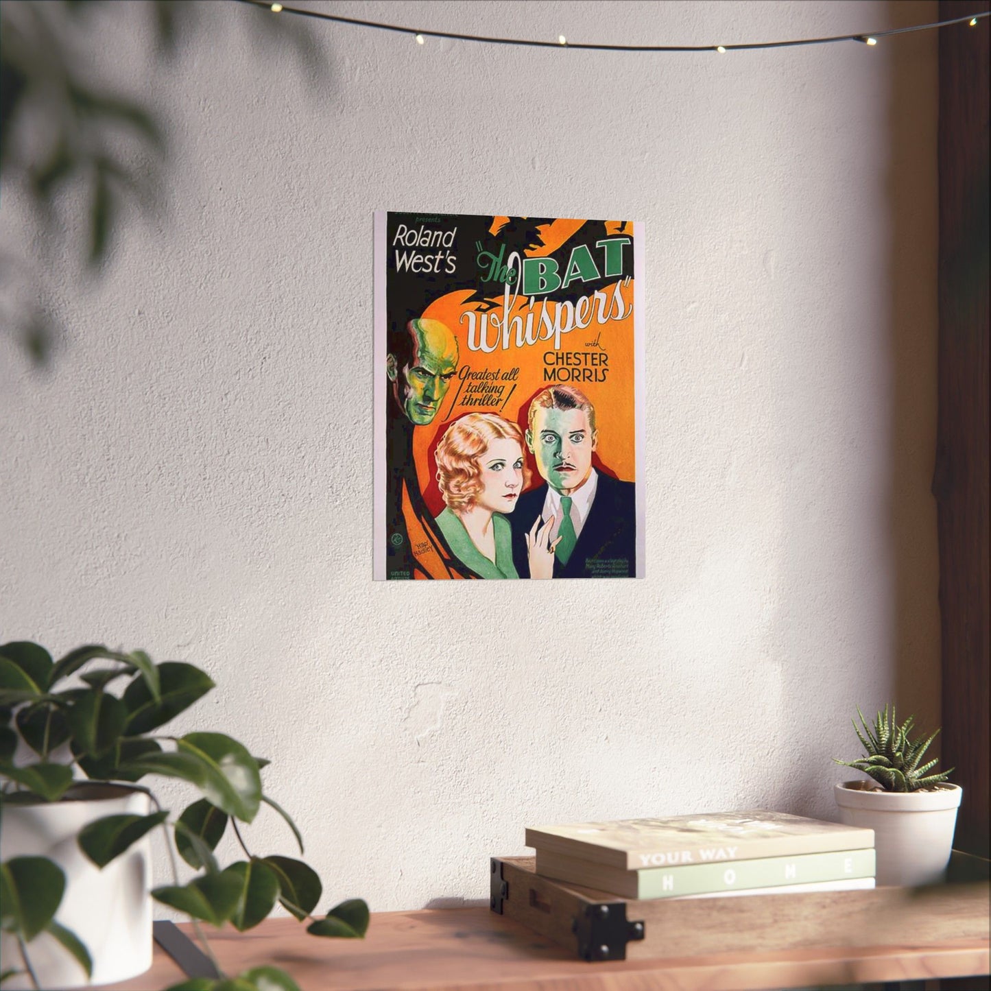 Batwhispers movie poster - Art Deco public domain image High Quality Matte Wall Art Poster for Home, Office, Classroom