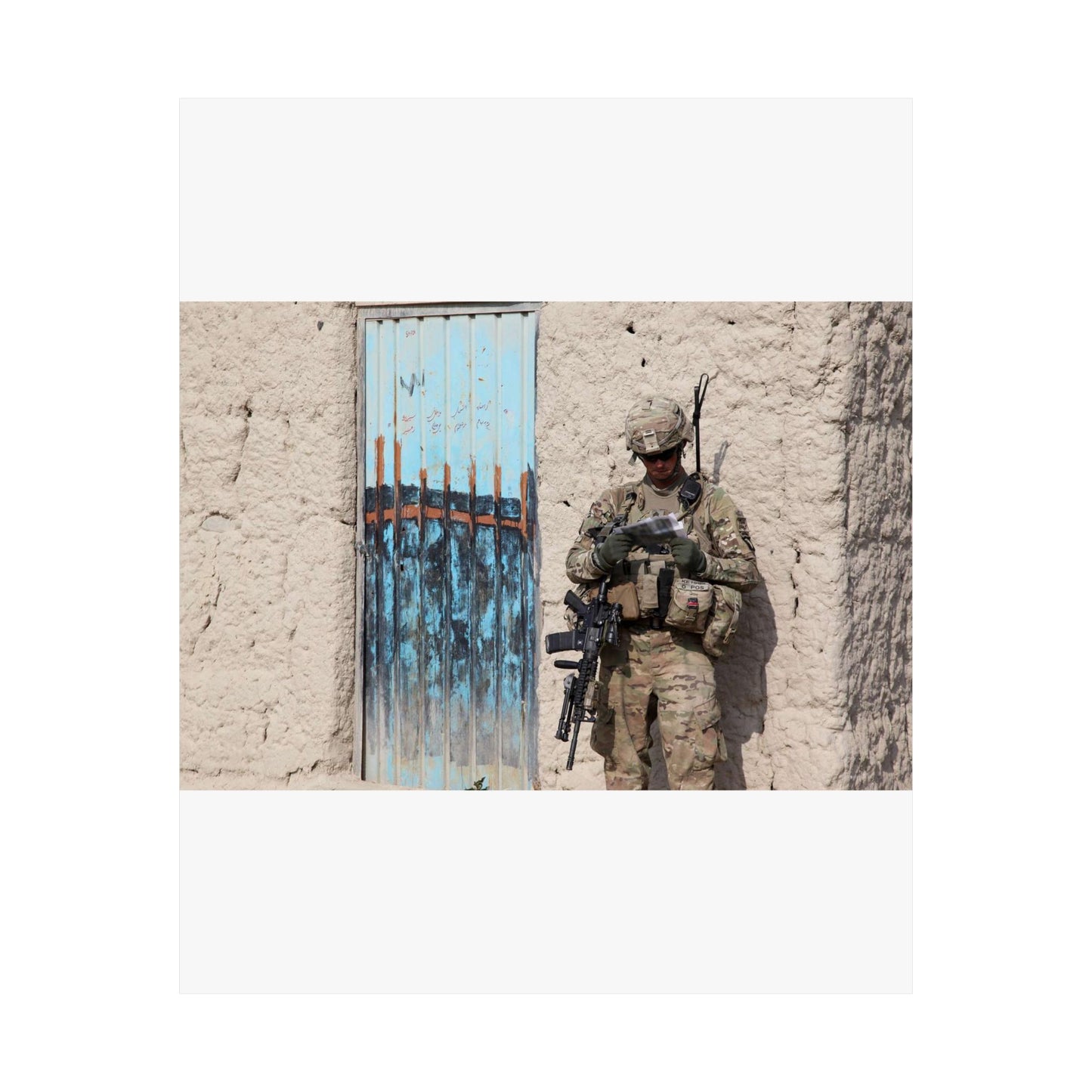 U.S. Army Sgt. Keith Keller, a combat engineer assigned High Quality Matte Wall Art Poster for Home, Office, Classroom
