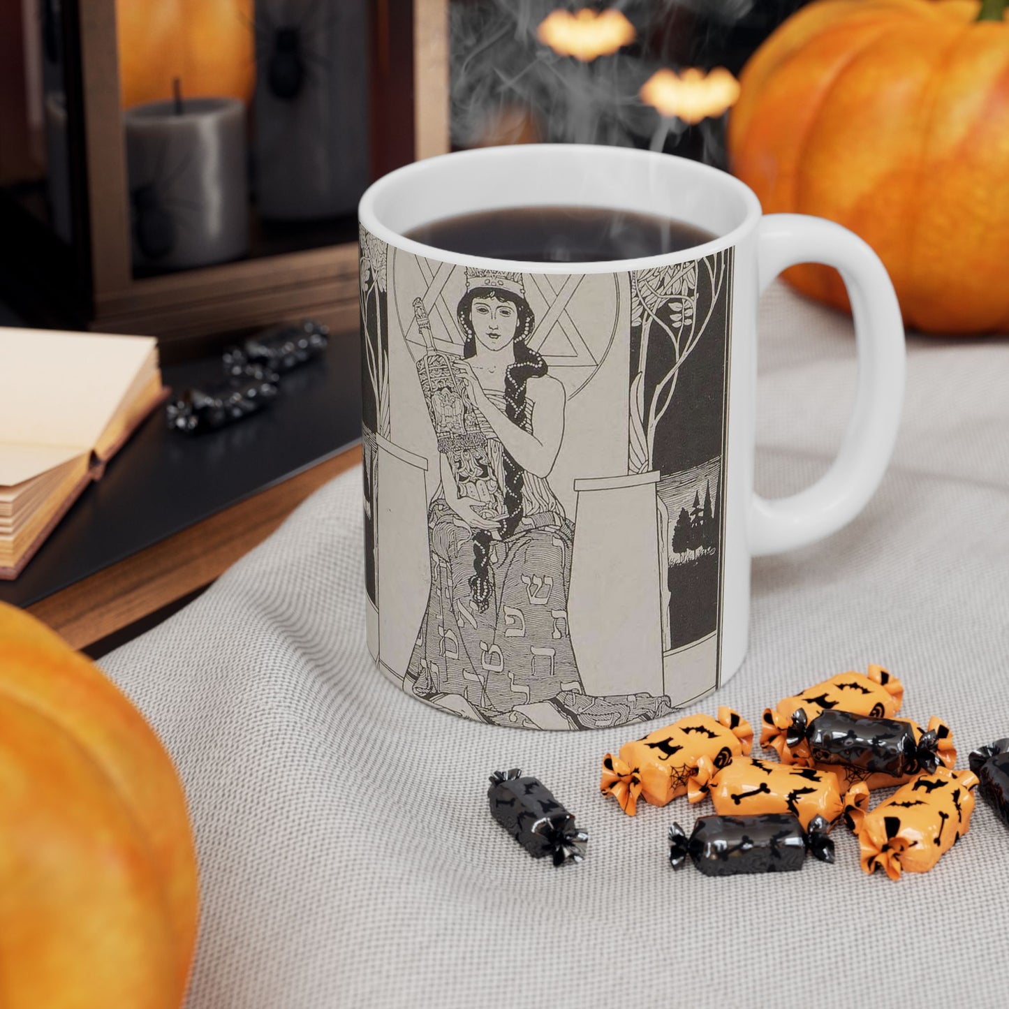 Juda 13 - Art nouveau public domain image Beautiful Novelty Ceramic Coffee Mug 11oz