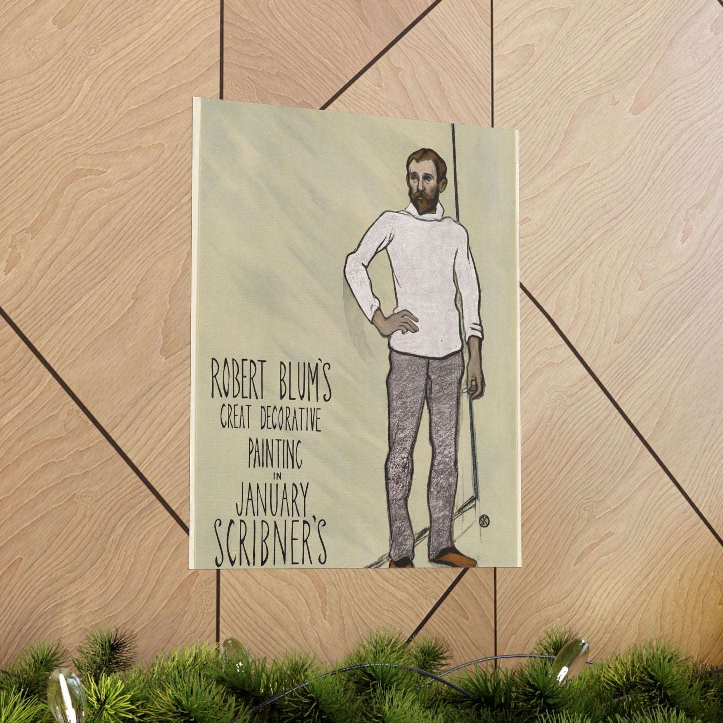Robert Blum's great decorative painting in January Scribner's High Quality Matte Wall Art Poster for Home, Office, Classroom