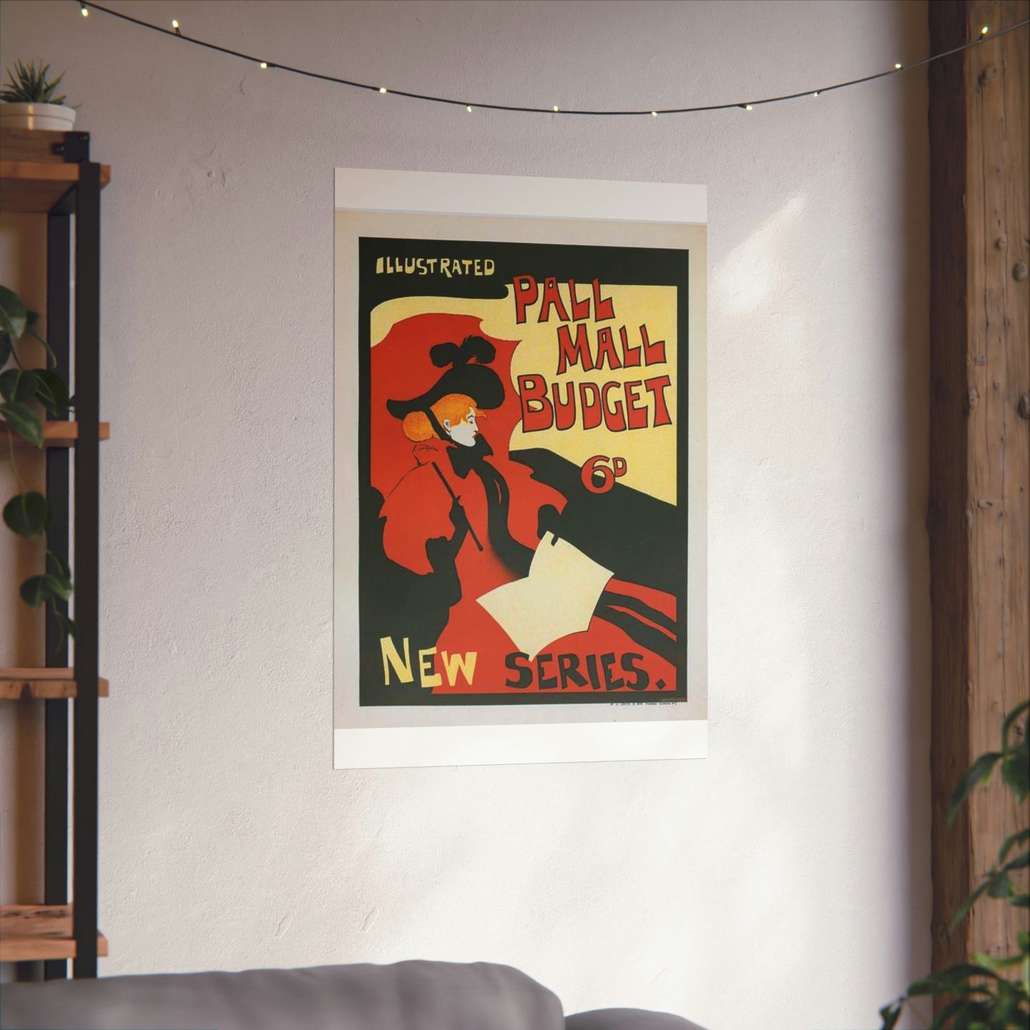 Affiche anglaise pour la revue hebdomadaire "Illustrated Pall Mall Budget". High Quality Matte Wall Art Poster for Home, Office, Classroom