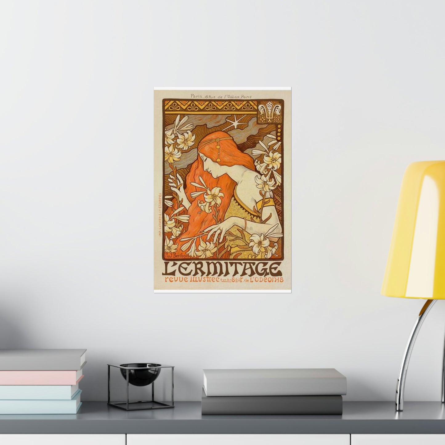 Paul Emile Berthon - Affiche pour la Revue "l'Érmitage. High Quality Matte Wall Art Poster for Home, Office, Classroom