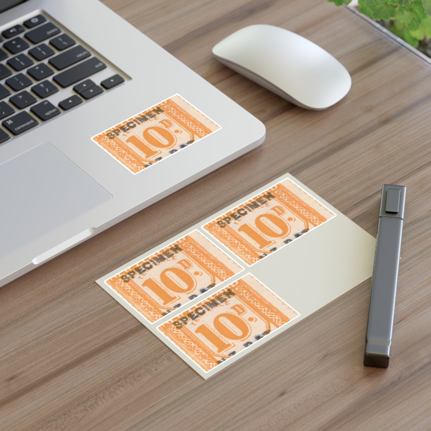 Ten penny Unemployment Relief stamp overprinted 'Specimen' Laminated UV Protective Vinyl Stickers
