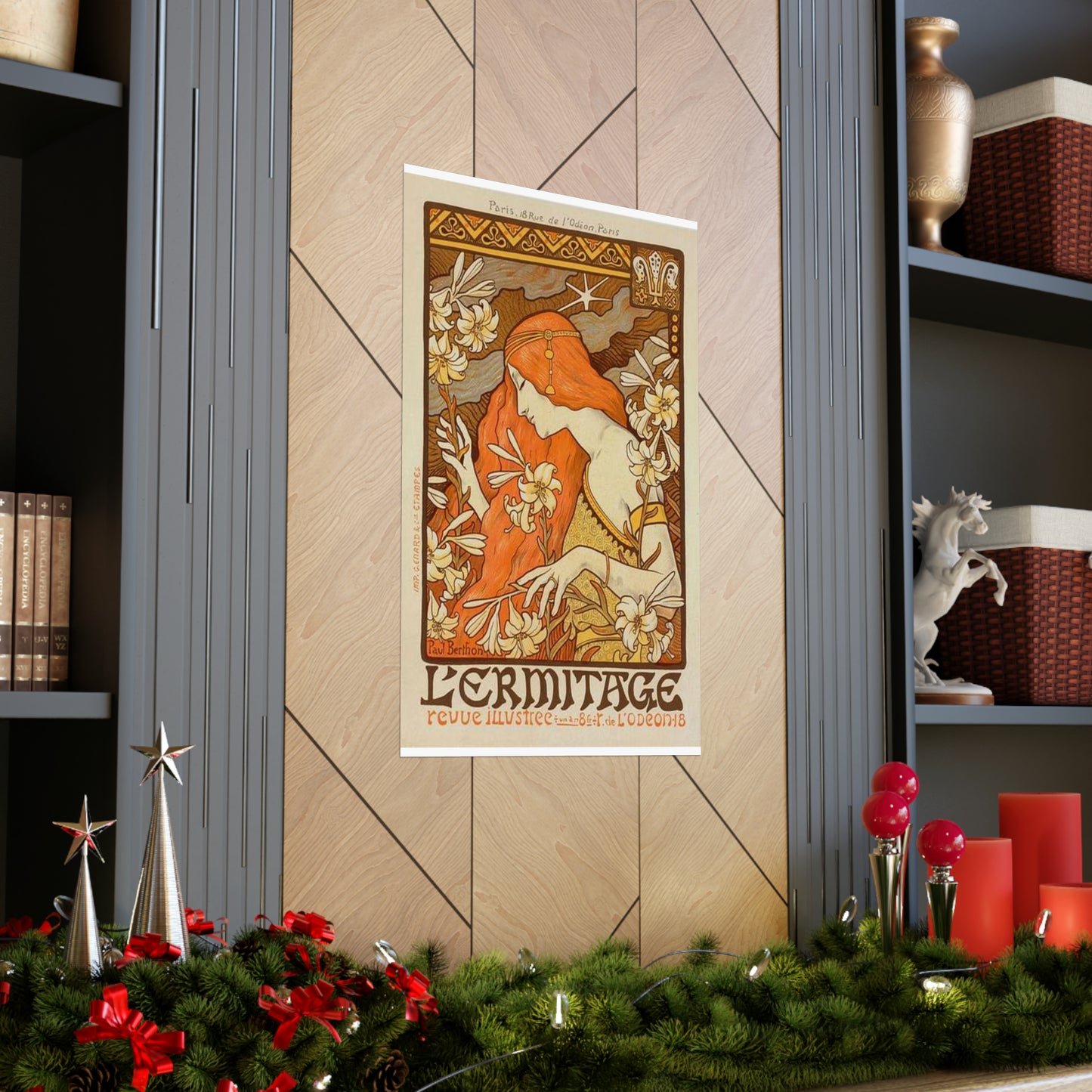 Paul Emile Berthon - Affiche pour la Revue "l'Érmitage. High Quality Matte Wall Art Poster for Home, Office, Classroom