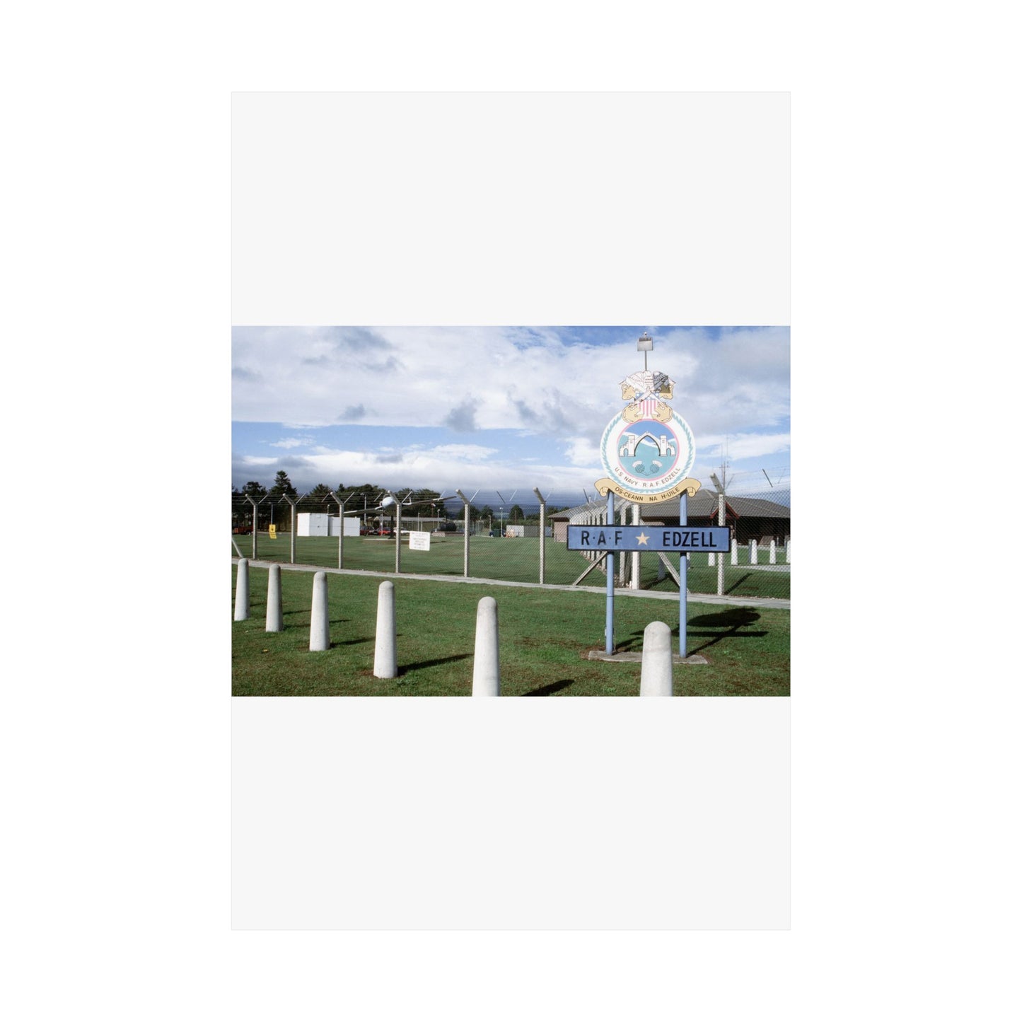 Front RAF Edzell, Scotland, location of 17th Surveillance Squadron. Exact Date Shot Unknown High Quality Matte Wall Art Poster for Home, Office, Classroom
