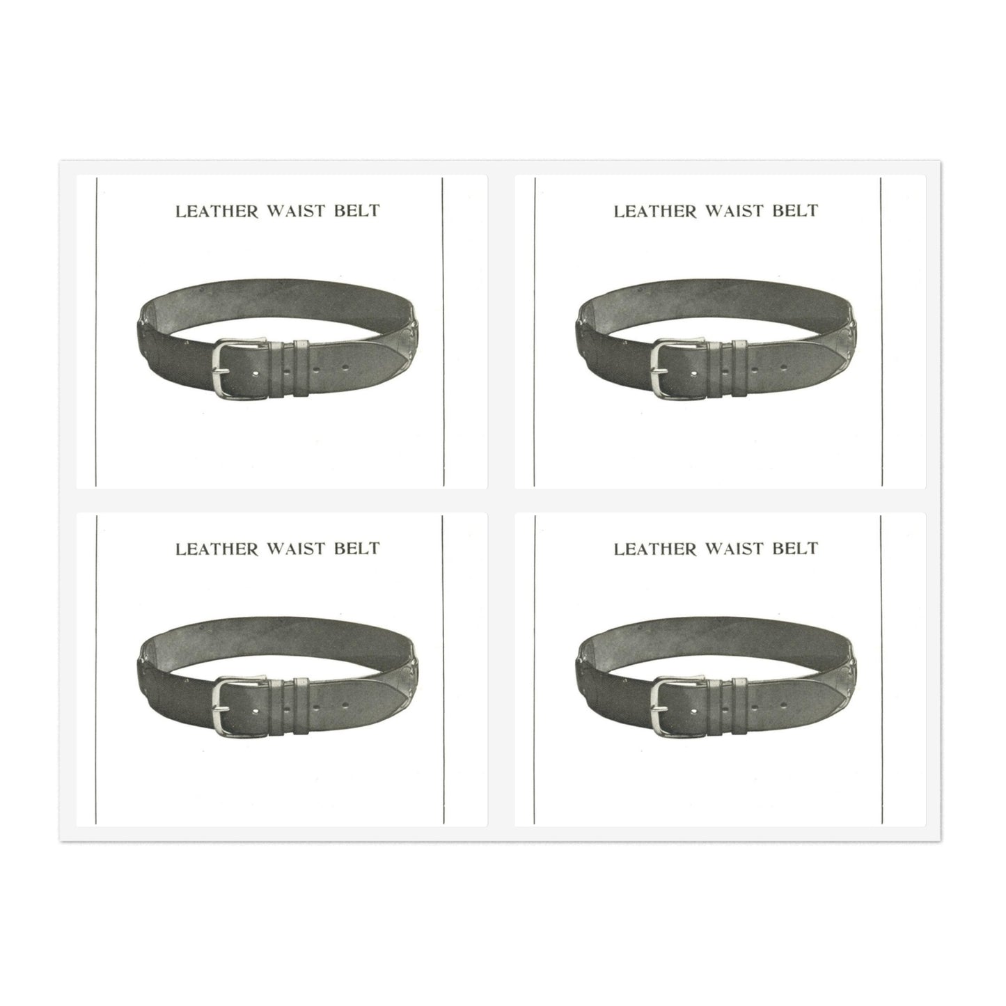 Patent drawing - Leather Waist Belt - . Public domain image Laminated UV Protective Vinyl Stickers