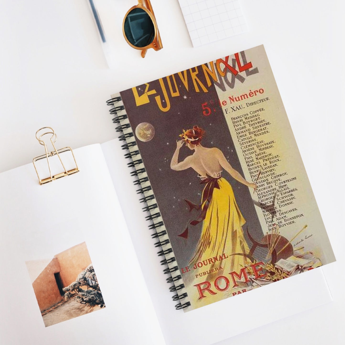 Affiche pour annoncer la publication de "Rome" dans Le Journal. Spiral Bound Ruled Notebook with Printed Cover