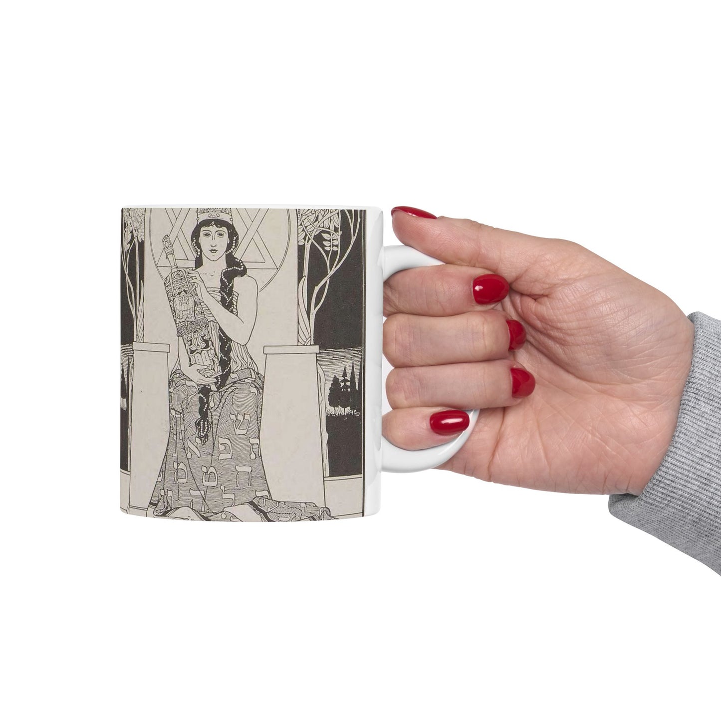 Juda 13 - Art nouveau public domain image Beautiful Novelty Ceramic Coffee Mug 11oz