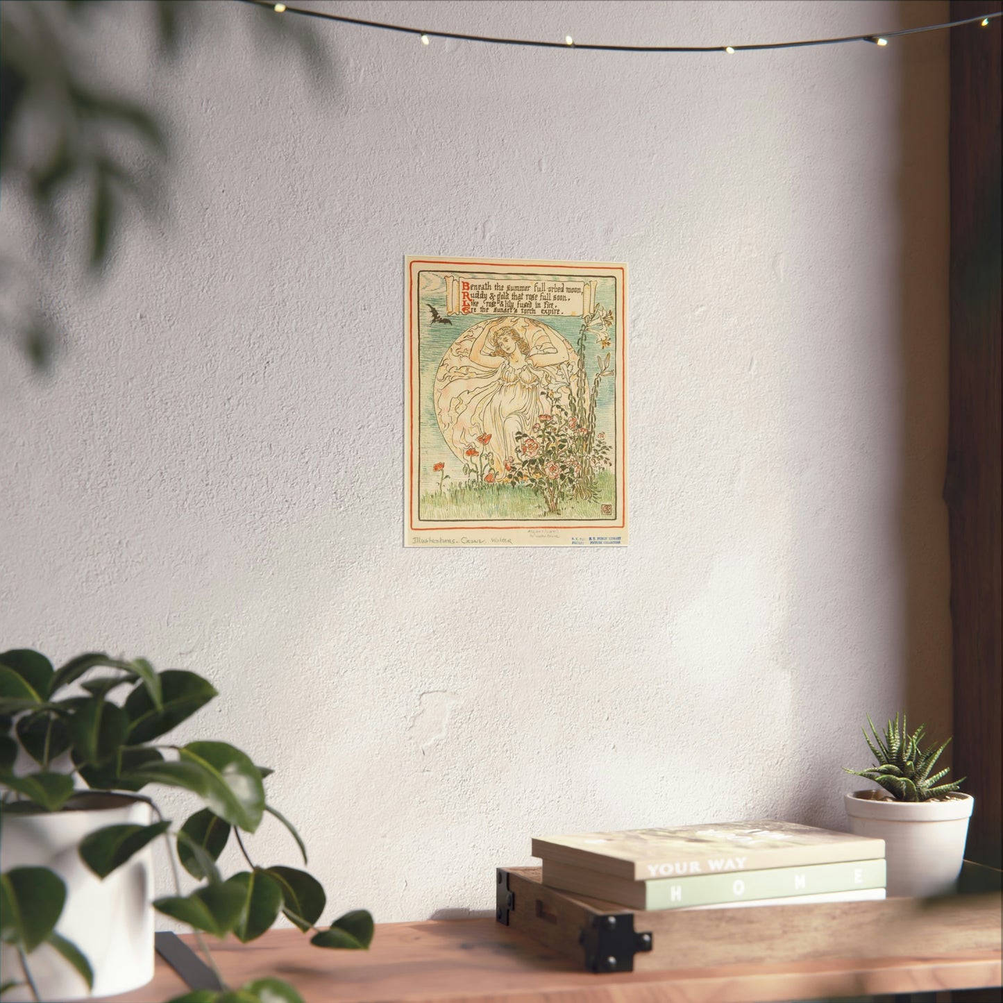 Beneath the summer full-orbed moon, ruddy & gold that rose full soon." High Quality Matte Wall Art Poster for Home, Office, Classroom