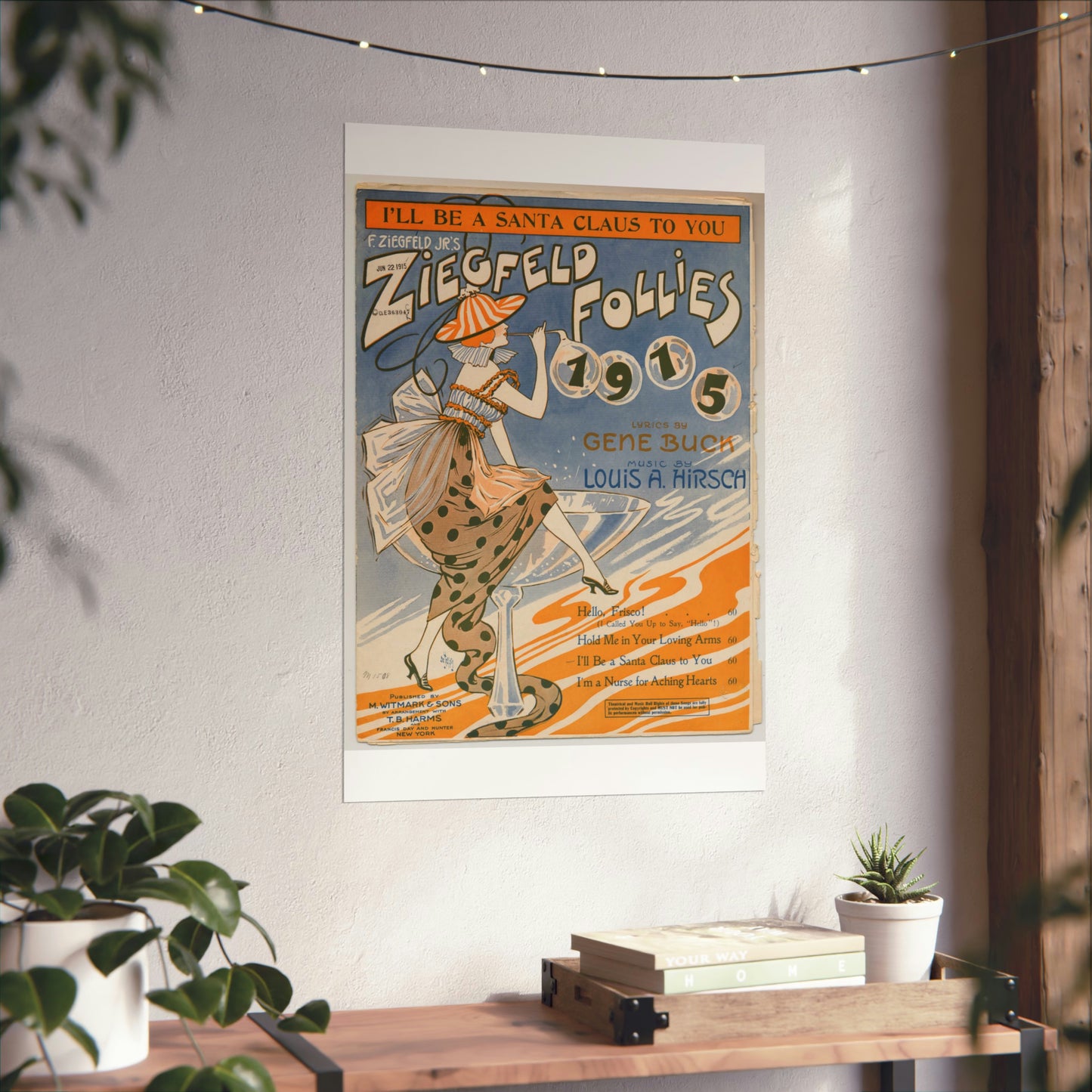 I'll be a Santa Claus to you - Sheet music, Popular songs of the day High Quality Matte Wall Art Poster for Home, Office, Classroom