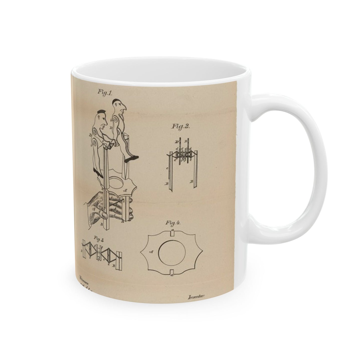 Patent drawing - for a Toy Gymnast Public domain image Beautiful Novelty Ceramic Coffee Mug 11oz