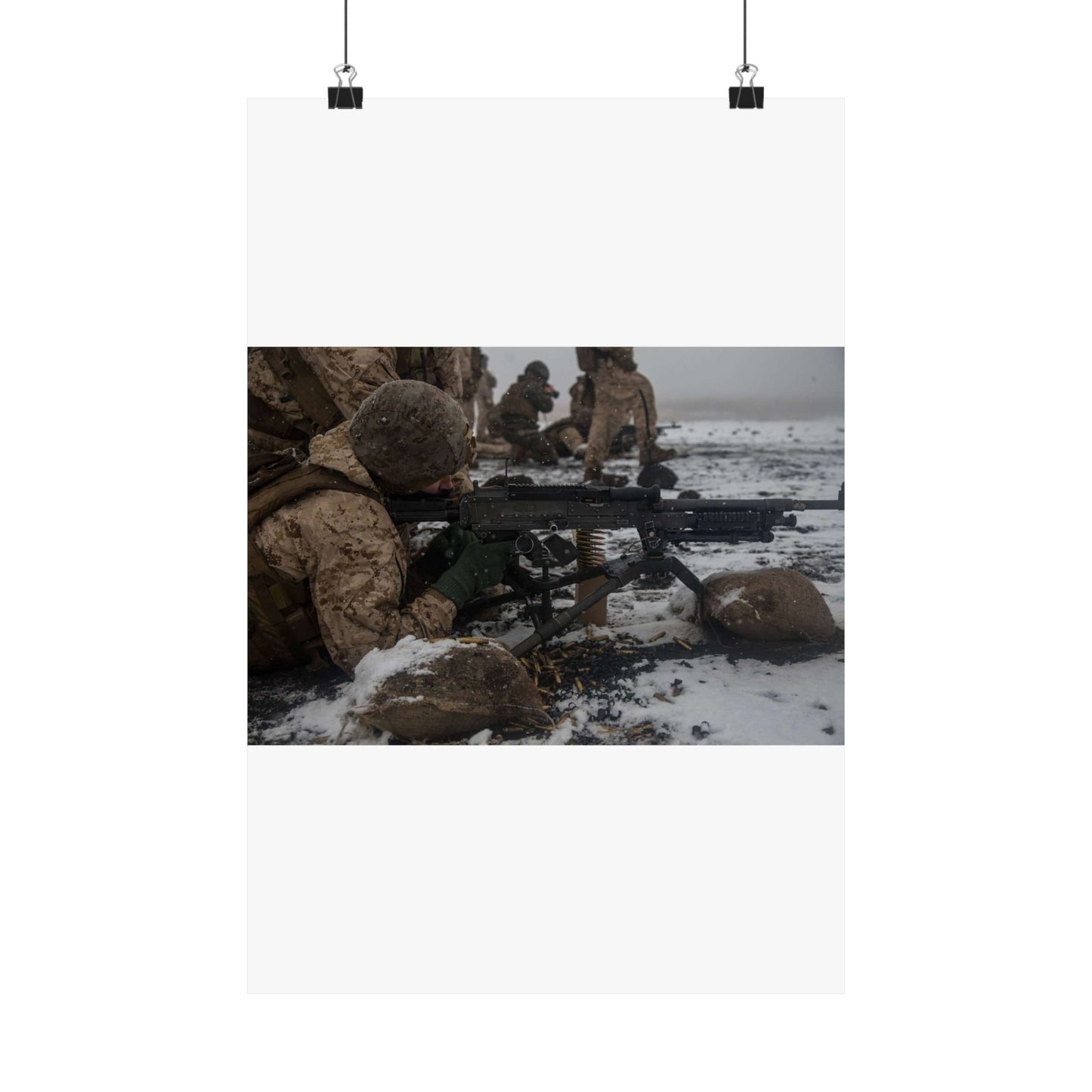 U.S. Marine Corps Lance Cpl. Jimmy Medders, a machine High Quality Matte Wall Art Poster for Home, Office, Classroom