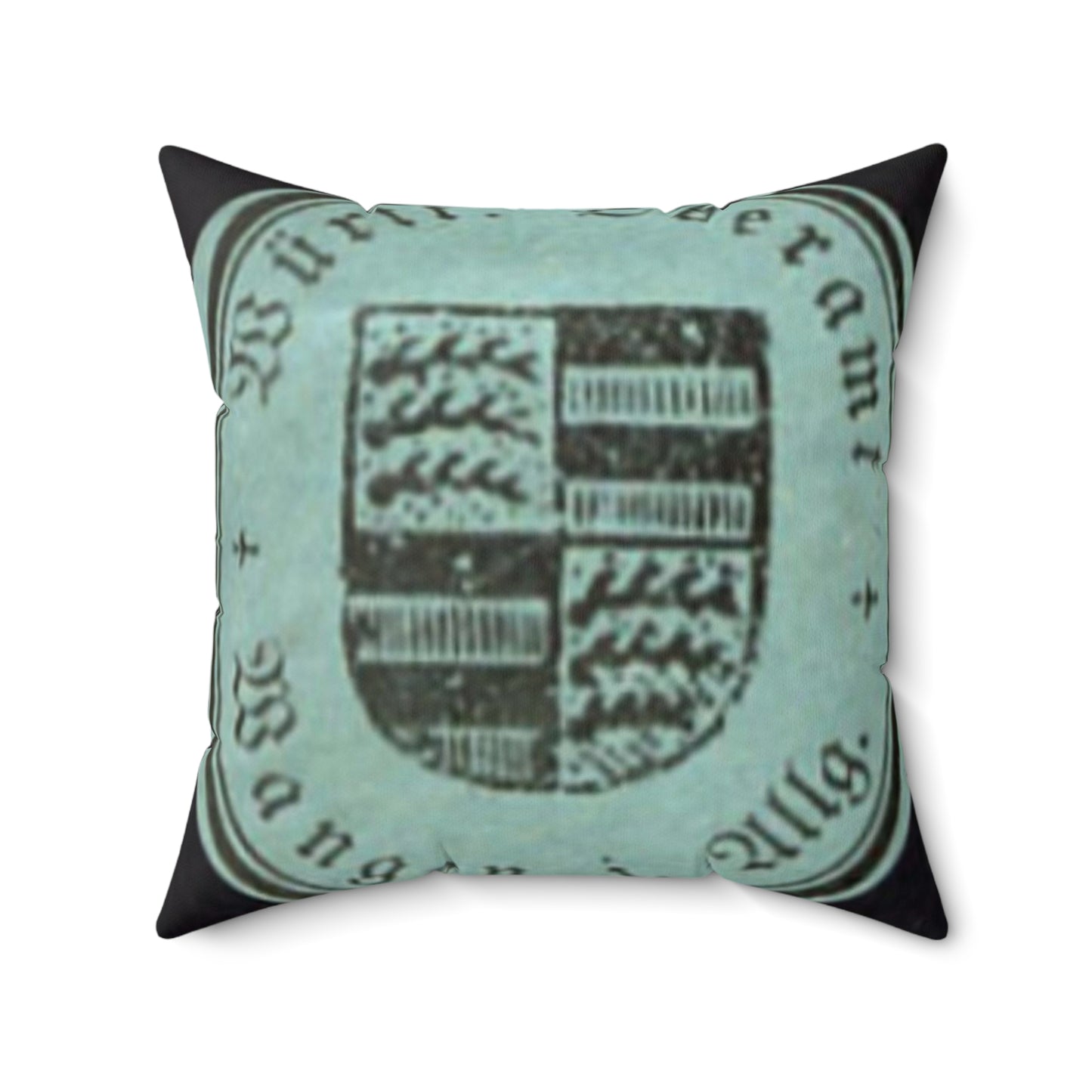 Oberamt Wangen Briefsiegel - public domain postal stamp scan Decorative Accent Square Pillow