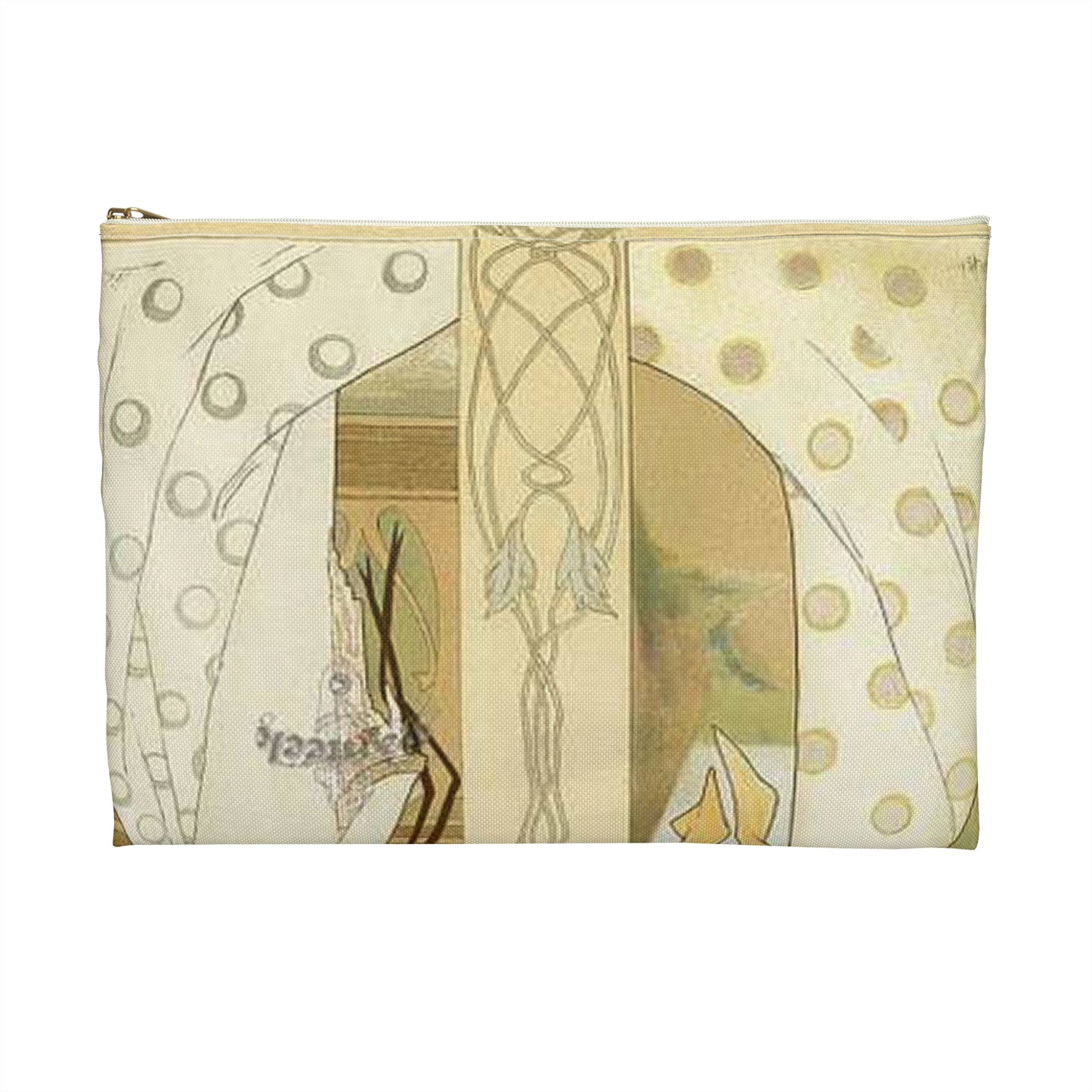 Jane Atché - La Cigarette - Drawing. Public domain image. Large Organizer Pouch with Black Zipper