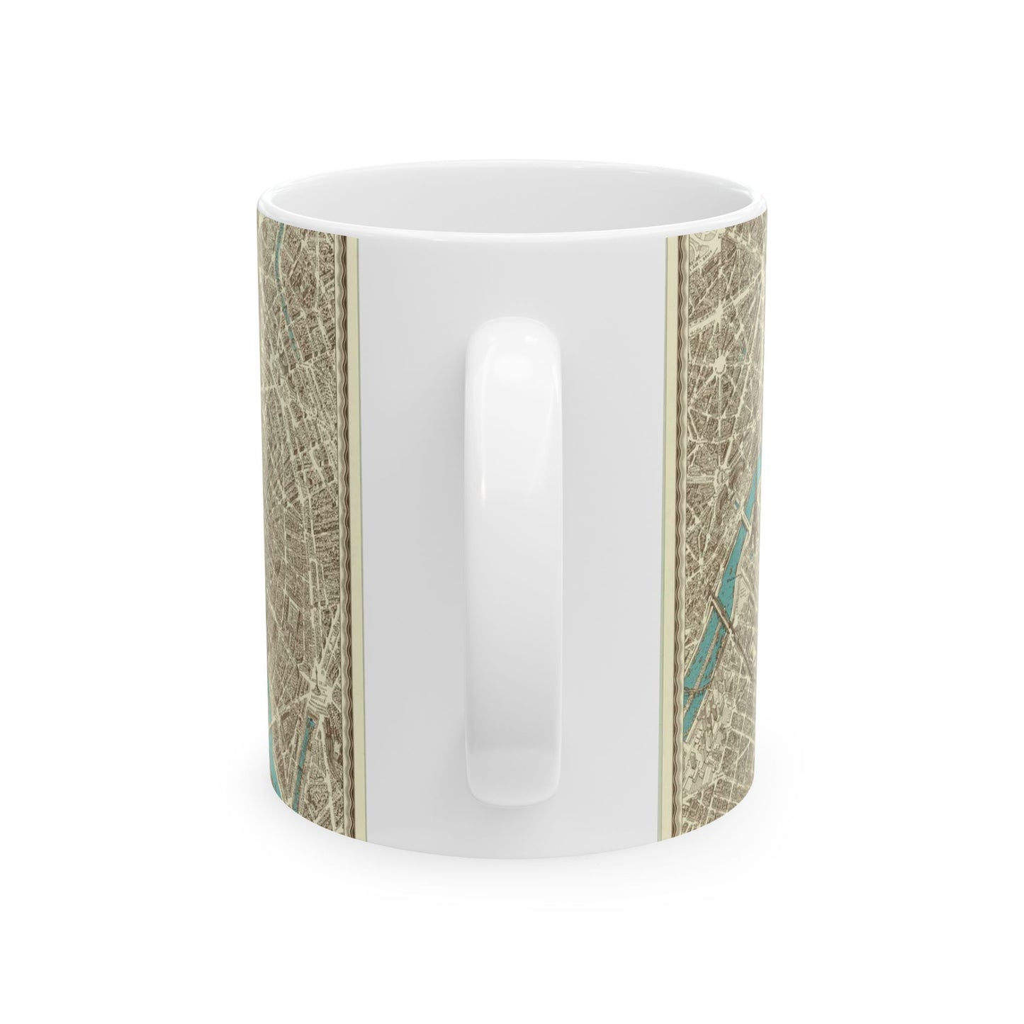 Plan du centre de Paris á vol d'oiseau by Georges Peltier - UWM Libraries Beautiful Novelty Ceramic Coffee Mug 11oz