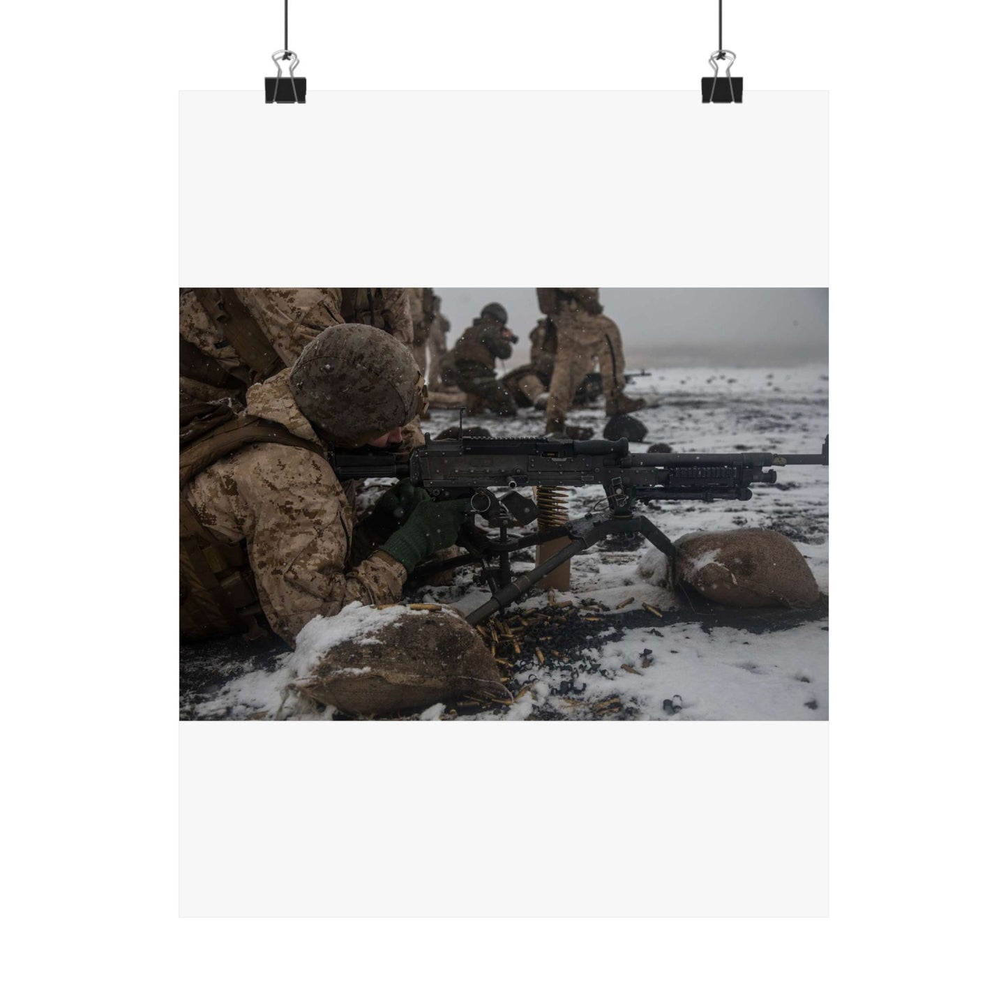 U.S. Marine Corps Lance Cpl. Jimmy Medders, a machine High Quality Matte Wall Art Poster for Home, Office, Classroom