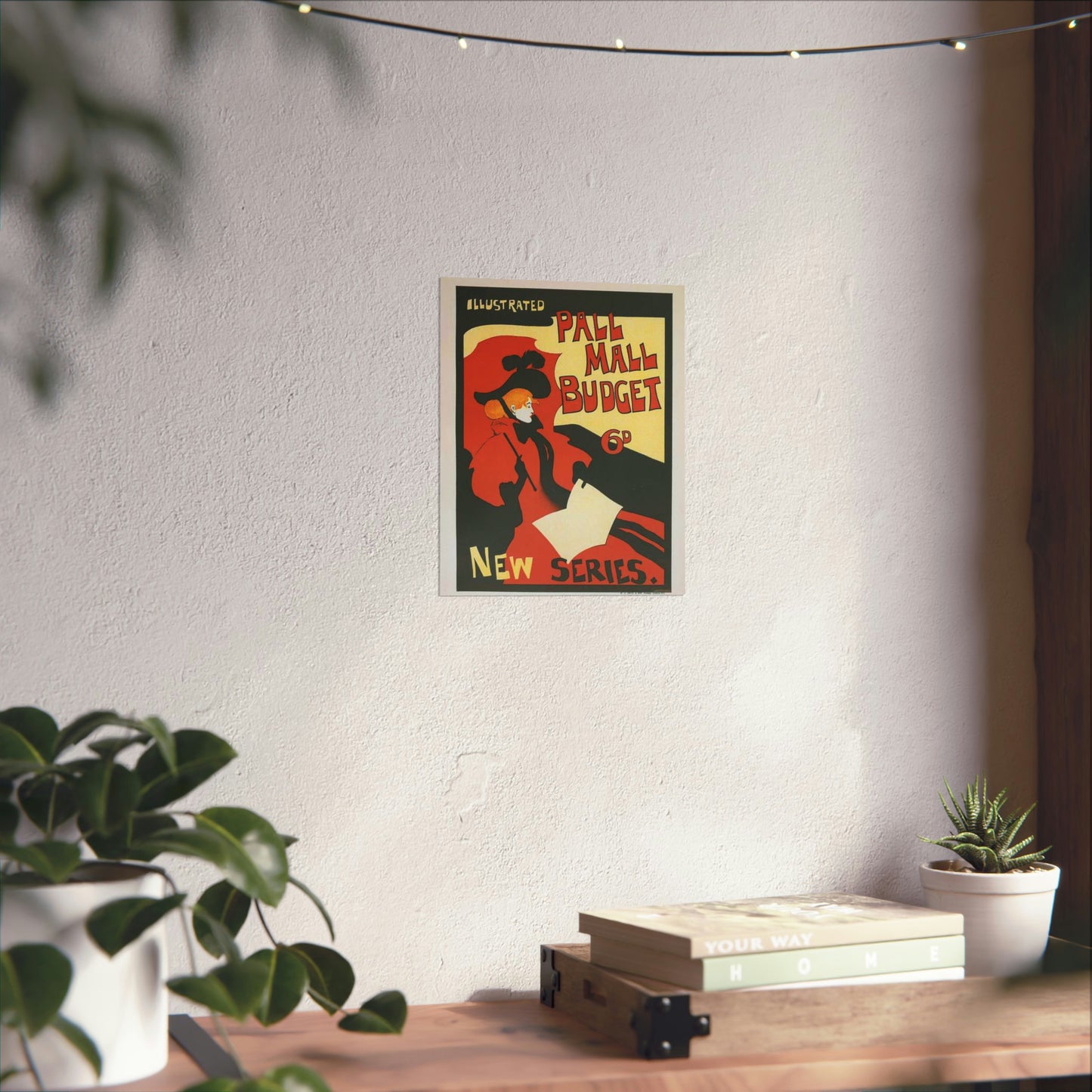 Affiche anglaise pour la revue hebdomadaire "Illustrated Pall Mall Budget". High Quality Matte Wall Art Poster for Home, Office, Classroom