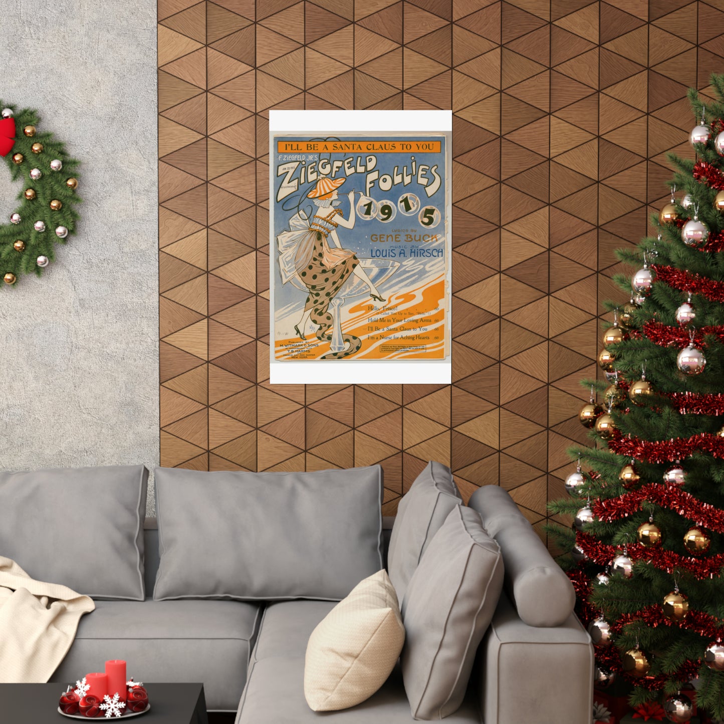 I'll be a Santa Claus to you - Sheet music, Popular songs of the day High Quality Matte Wall Art Poster for Home, Office, Classroom