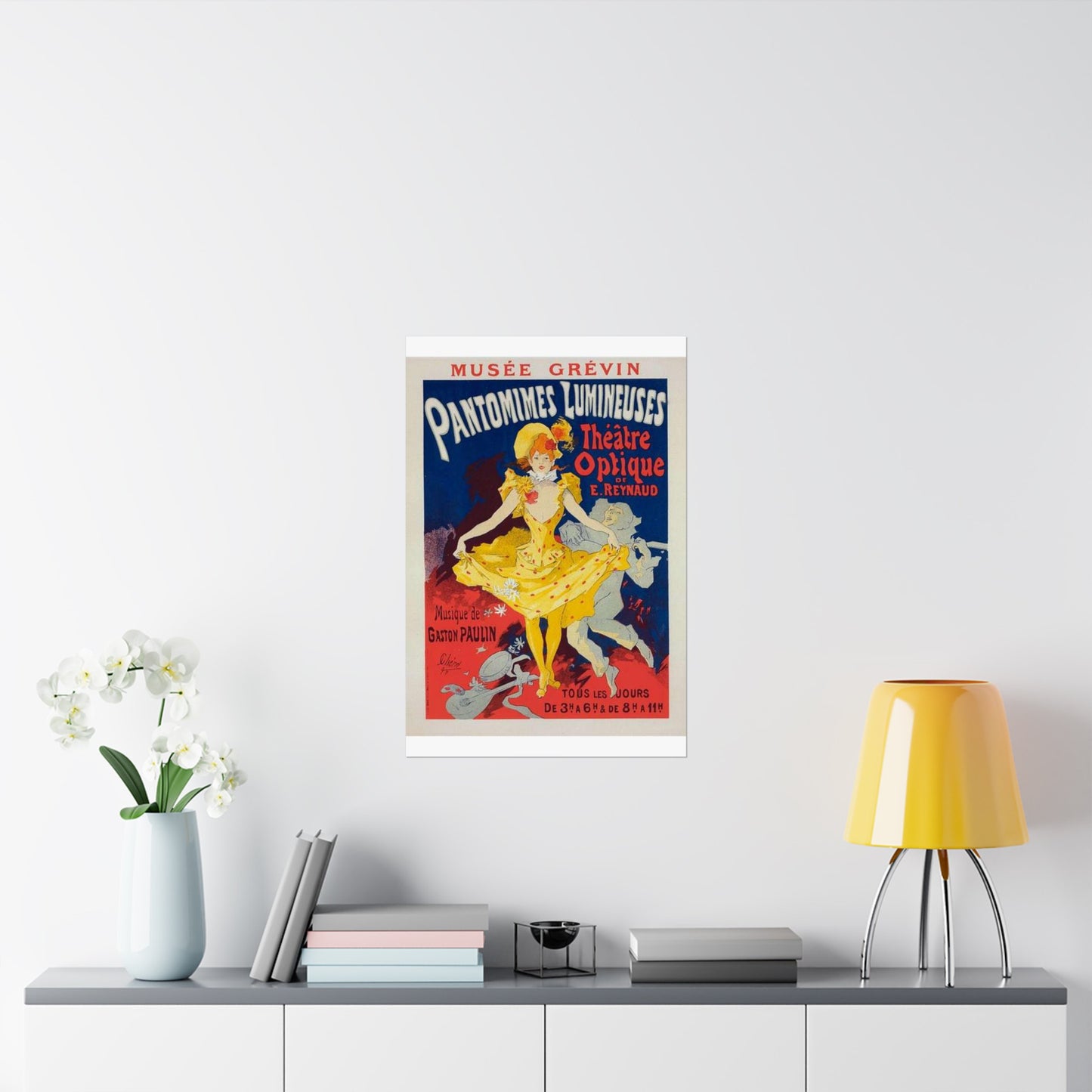 Affiche pour le Musée Grévin, "Pantomimes lumineuses". High Quality Matte Wall Art Poster for Home, Office, Classroom