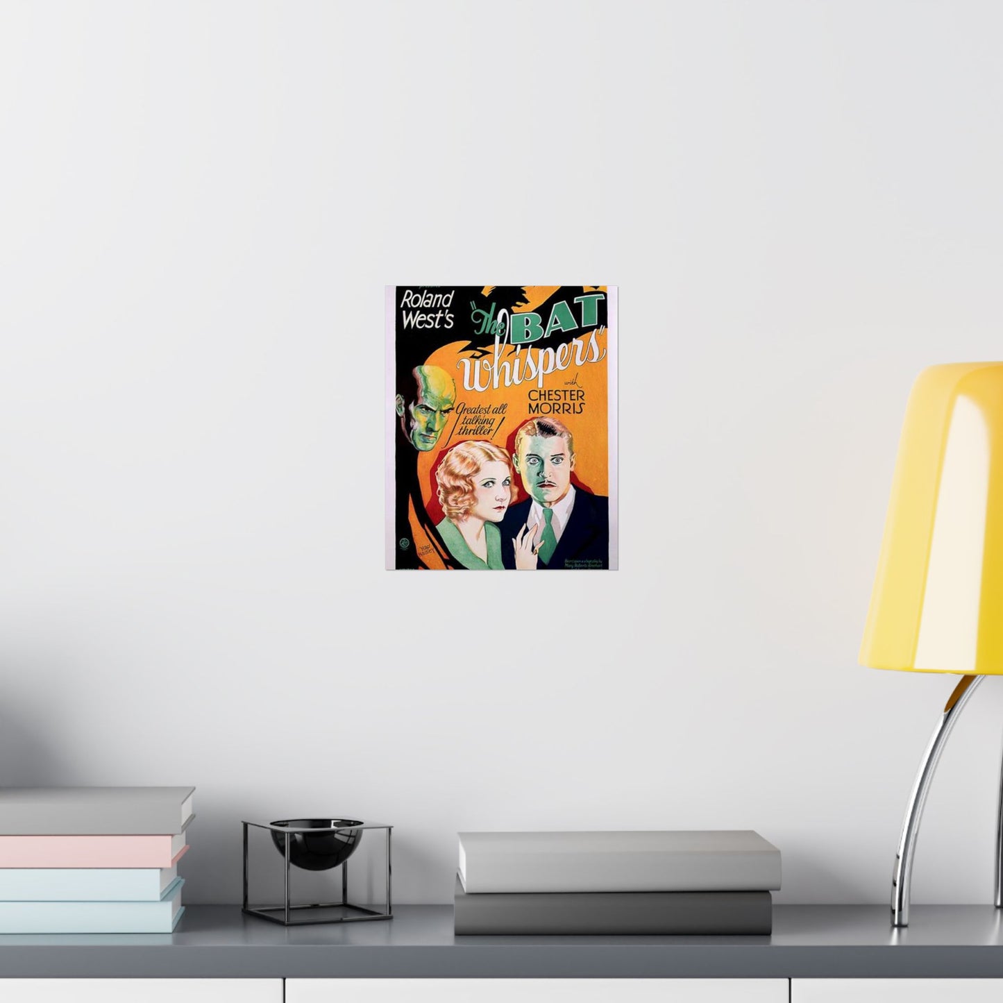 Batwhispers movie poster - Art Deco public domain image High Quality Matte Wall Art Poster for Home, Office, Classroom