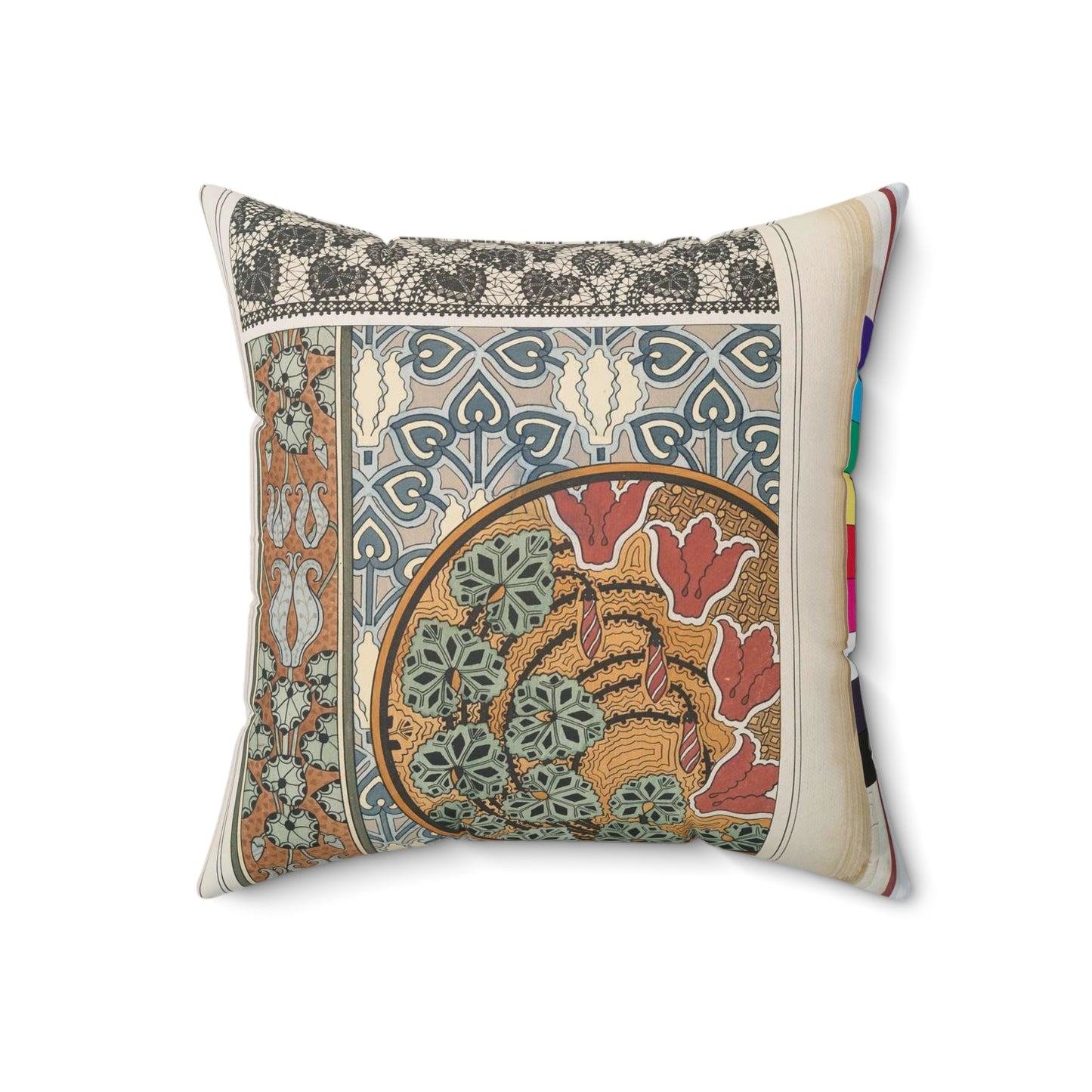 Cyclamen, E. Hervegh. Eugene Grasset, compiler Decorative Accent Square Pillow