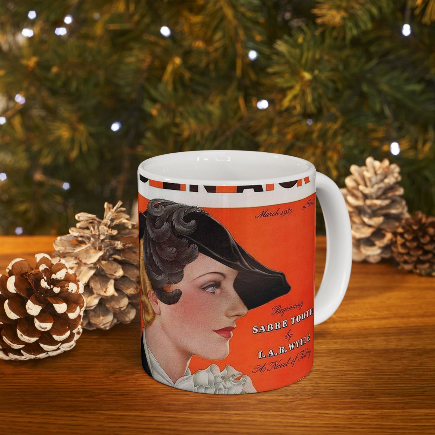 Delineator 1935-03 - Art Deco public domain image Beautiful Novelty Ceramic Coffee Mug 11oz
