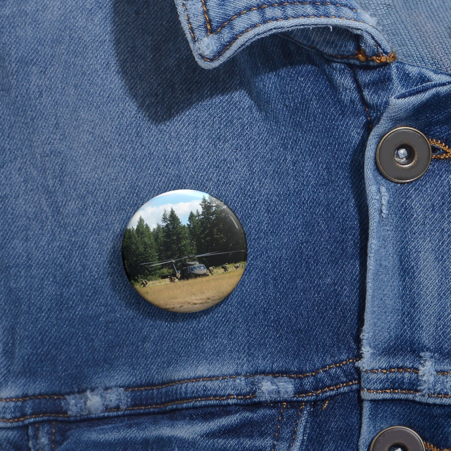 Tactical Air Control Party Airmen take up positions Pin Buttons with Crisp Design