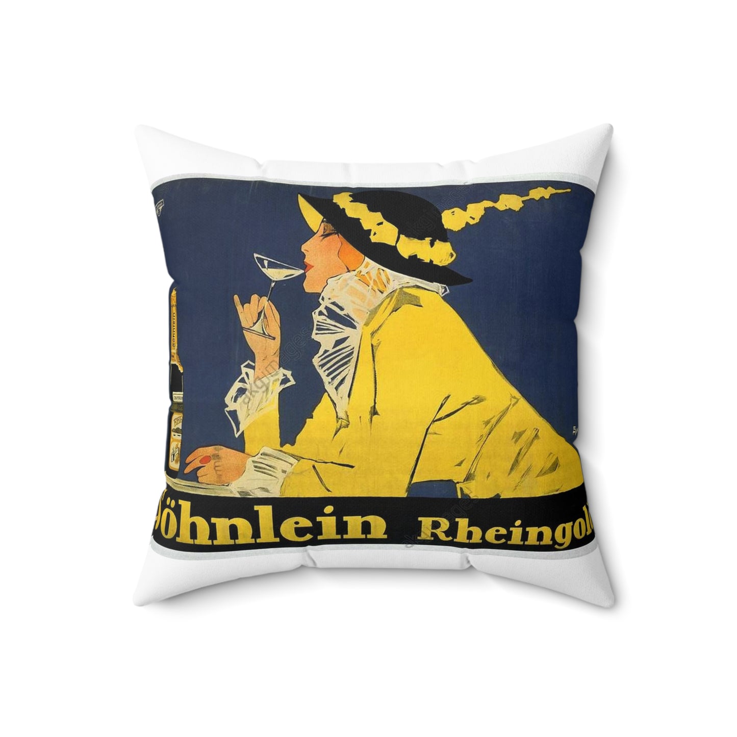 Fritz Rumpf (1888-1949) - Söhnlein Rheingold, c. 1910 Decorative Accent Square Pillow