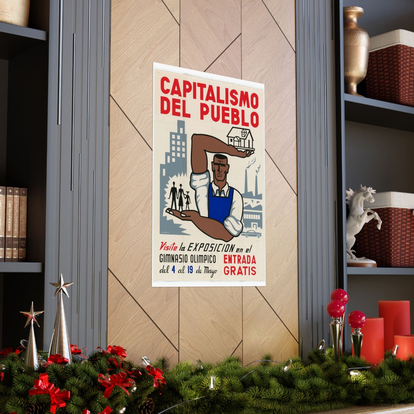 People's Capitalism Poster, United States information service propaganda High Quality Matte Wall Art Poster for Home, Office, Classroom