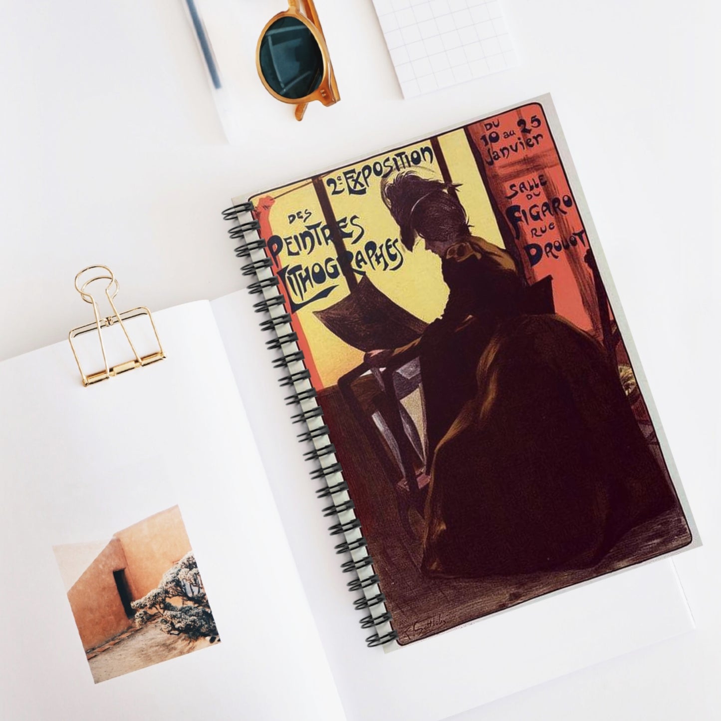 Affiche pour la "2e Exposition des Peintres-Lithographes". Spiral Bound Ruled Notebook with Printed Cover