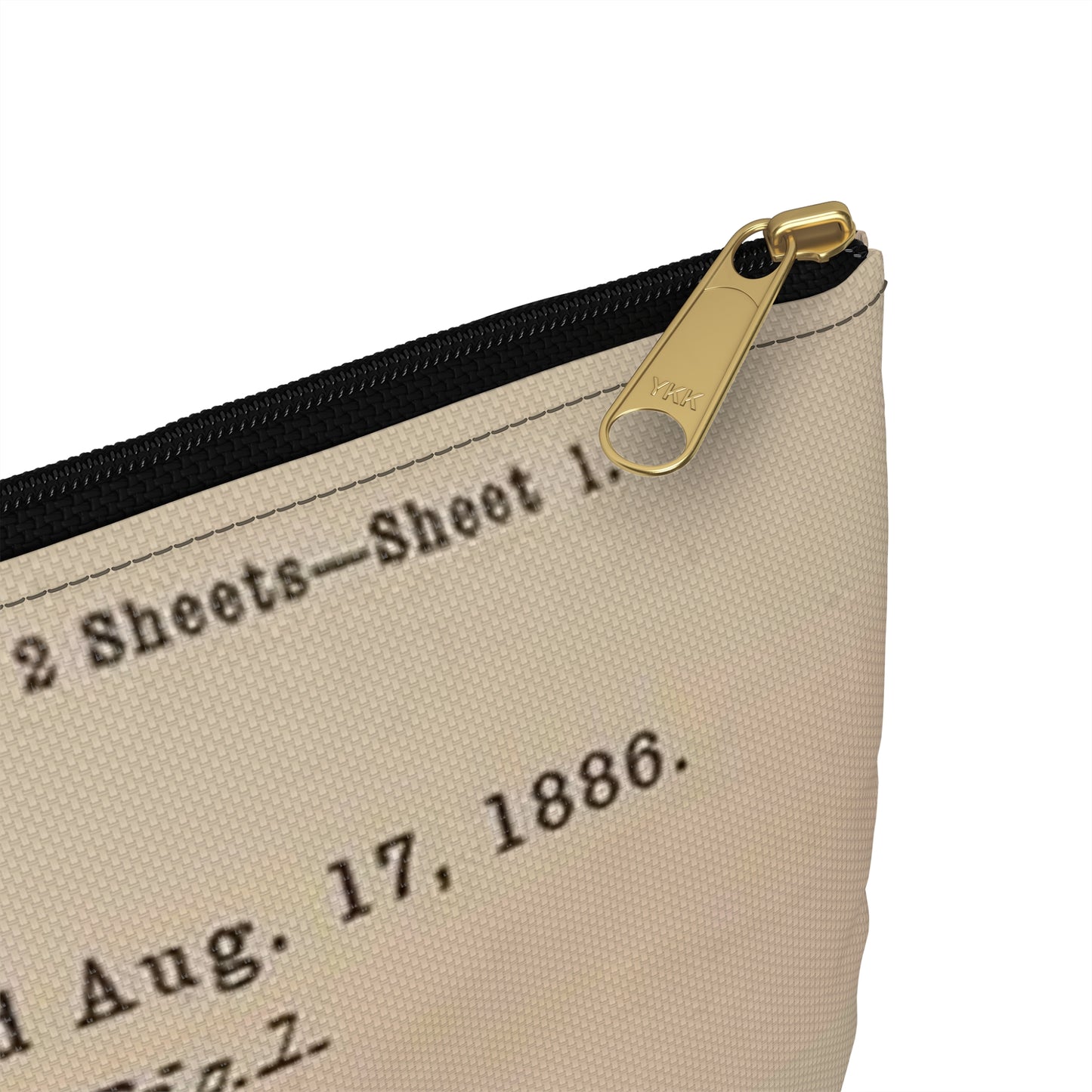 Patent Drawing of Engine - Drawing for a Collapsible Toy House Public domain image Large Organizer Pouch with Black Zipper