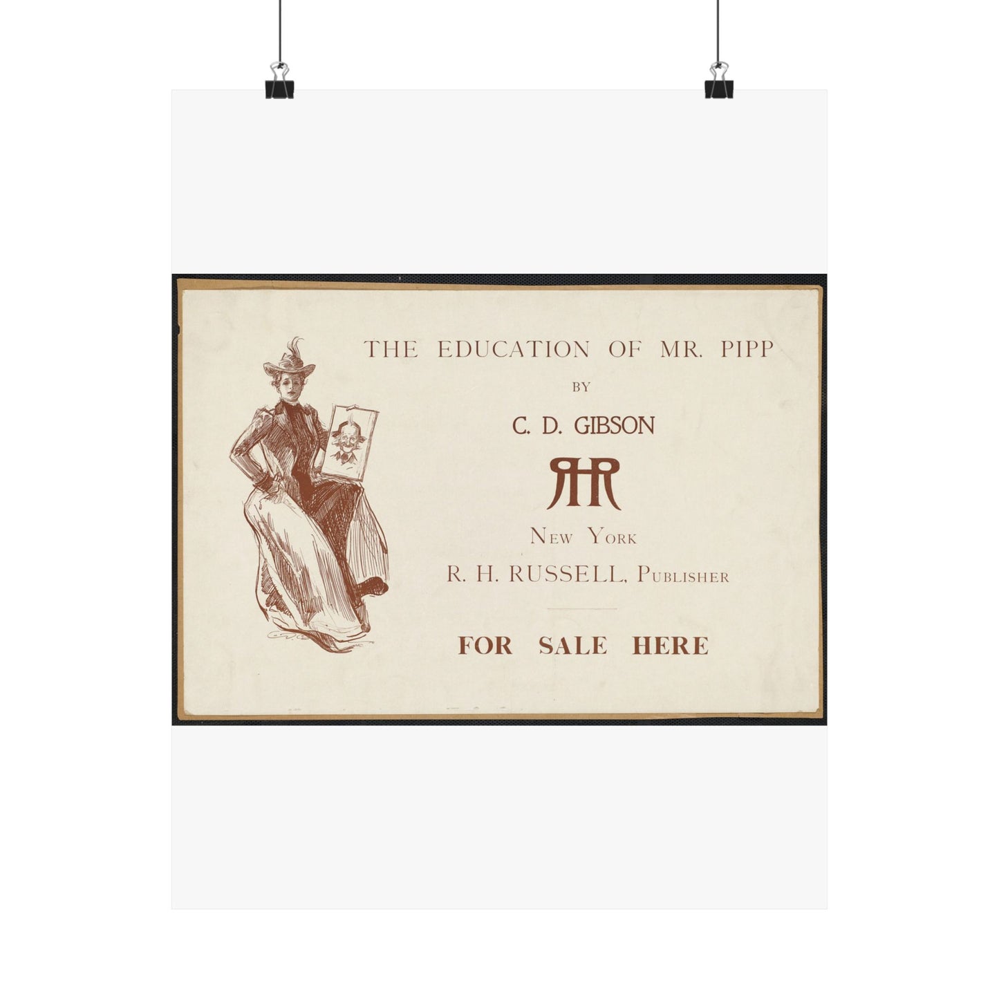 The education of Mr. Pipp by C. D. Gibson High Quality Matte Wall Art Poster for Home, Office, Classroom
