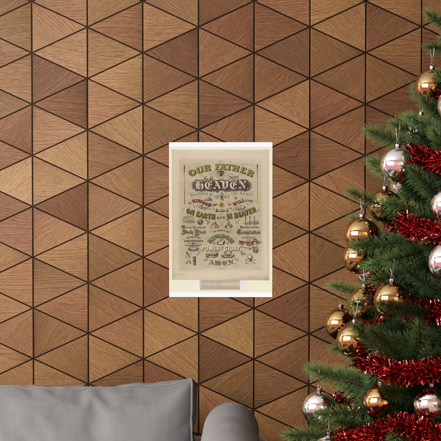 Our father who art in Heaven ... / designed by W.A. Welsher. High Quality Matte Wall Art Poster for Home, Office, Classroom