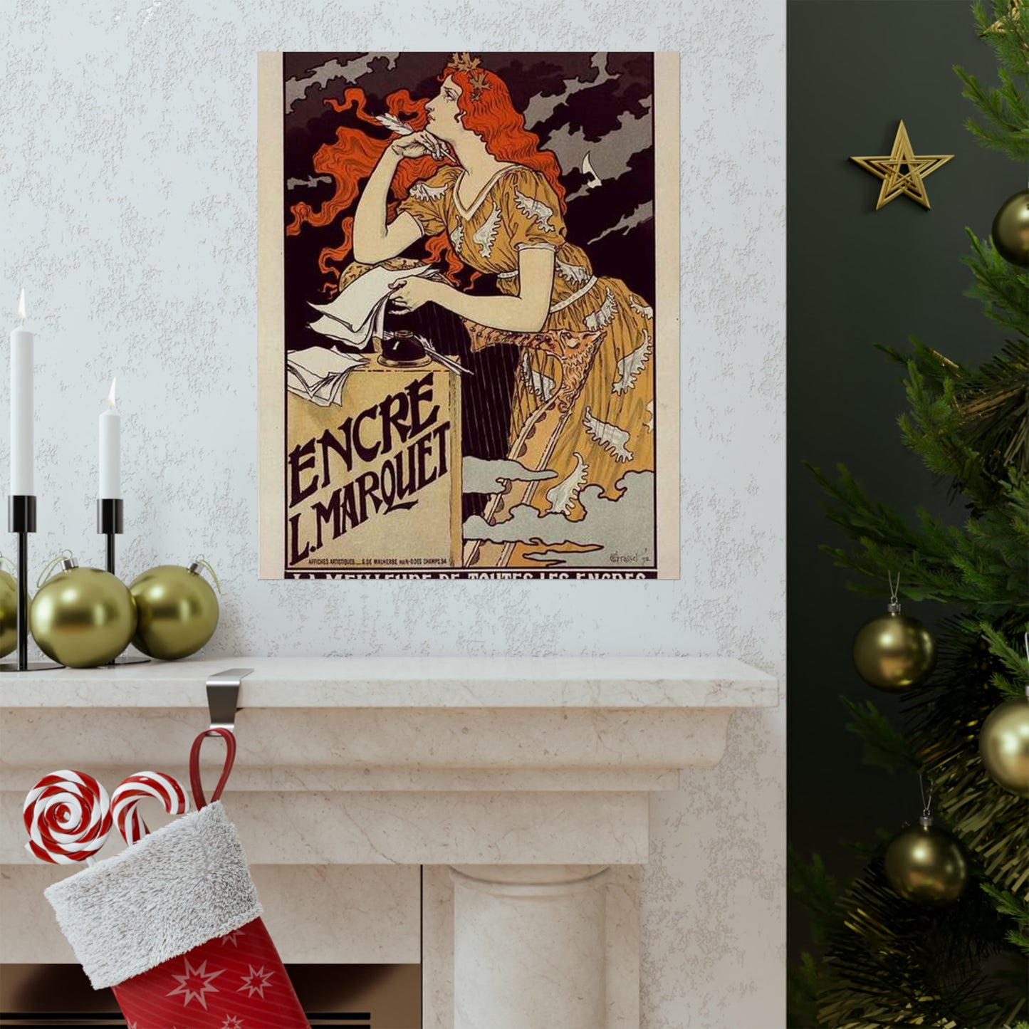 Affiche pour l' "Encre Marquet". High Quality Matte Wall Art Poster for Home, Office, Classroom