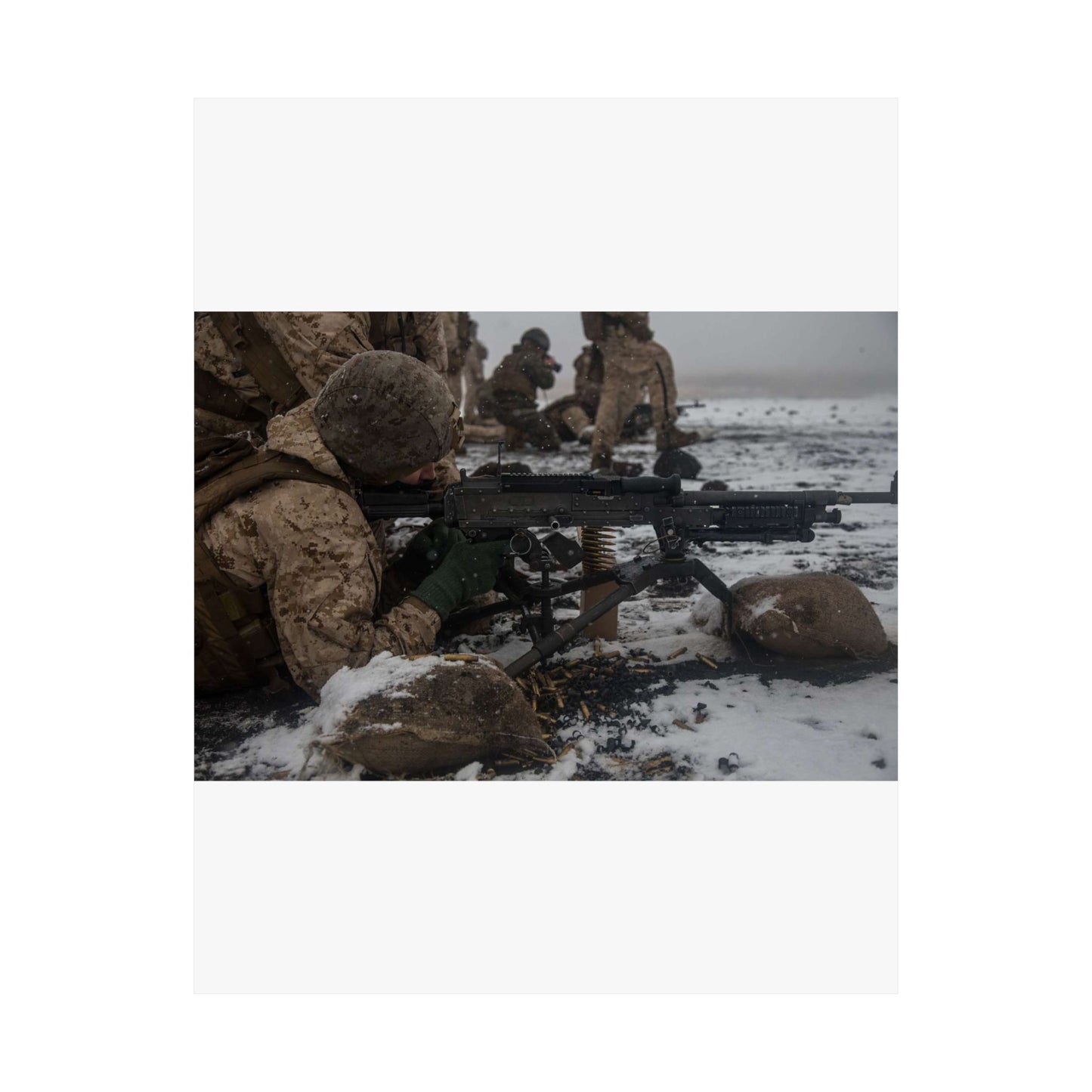U.S. Marine Corps Lance Cpl. Jimmy Medders, a machine High Quality Matte Wall Art Poster for Home, Office, Classroom