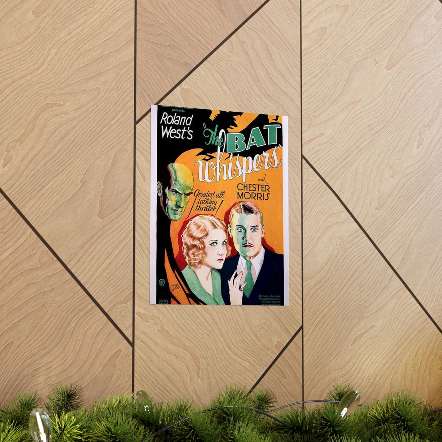 Batwhispers movie poster - Art Deco public domain image High Quality Matte Wall Art Poster for Home, Office, Classroom