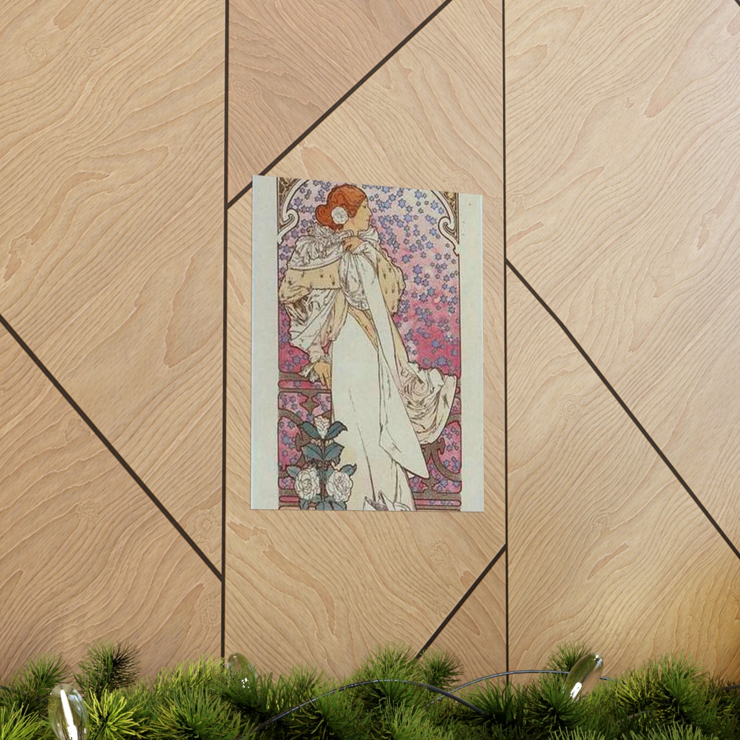 Affiche pour le Théâtre de la Renaissance, "la Dame aux Camélias". High Quality Matte Wall Art Poster for Home, Office, Classroom