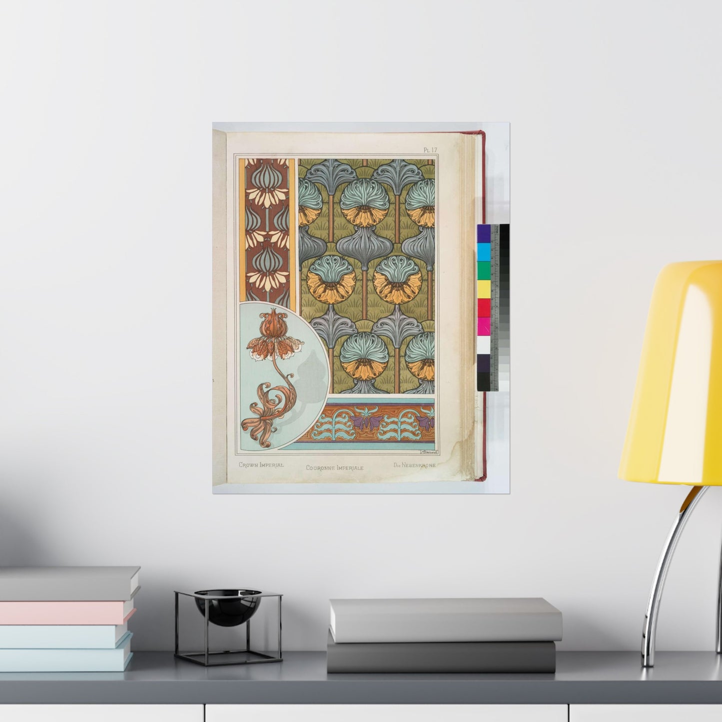Couronne imperiale, Maurice Pillard Verneuil High Quality Matte Wall Art Poster for Home, Office, Classroom