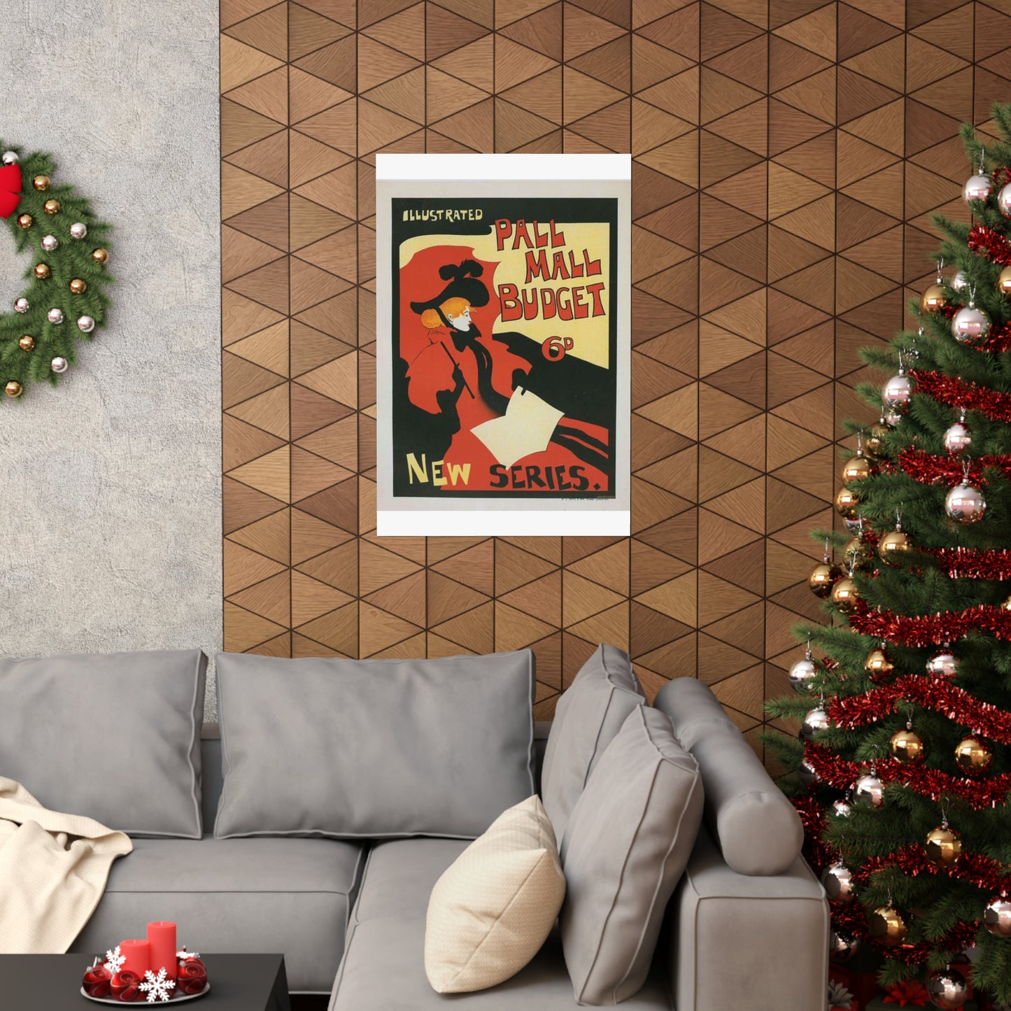 Affiche anglaise pour la revue hebdomadaire "Illustrated Pall Mall Budget". High Quality Matte Wall Art Poster for Home, Office, Classroom