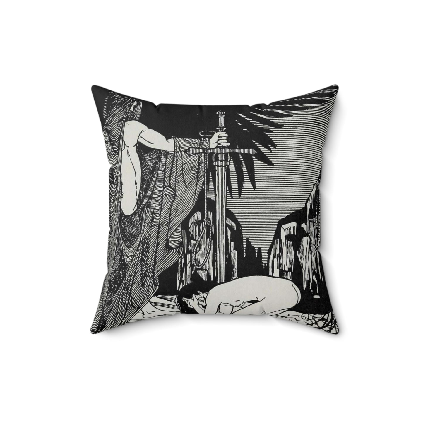 Juda 3 - Art nouveau public domain image Decorative Accent Square Pillow