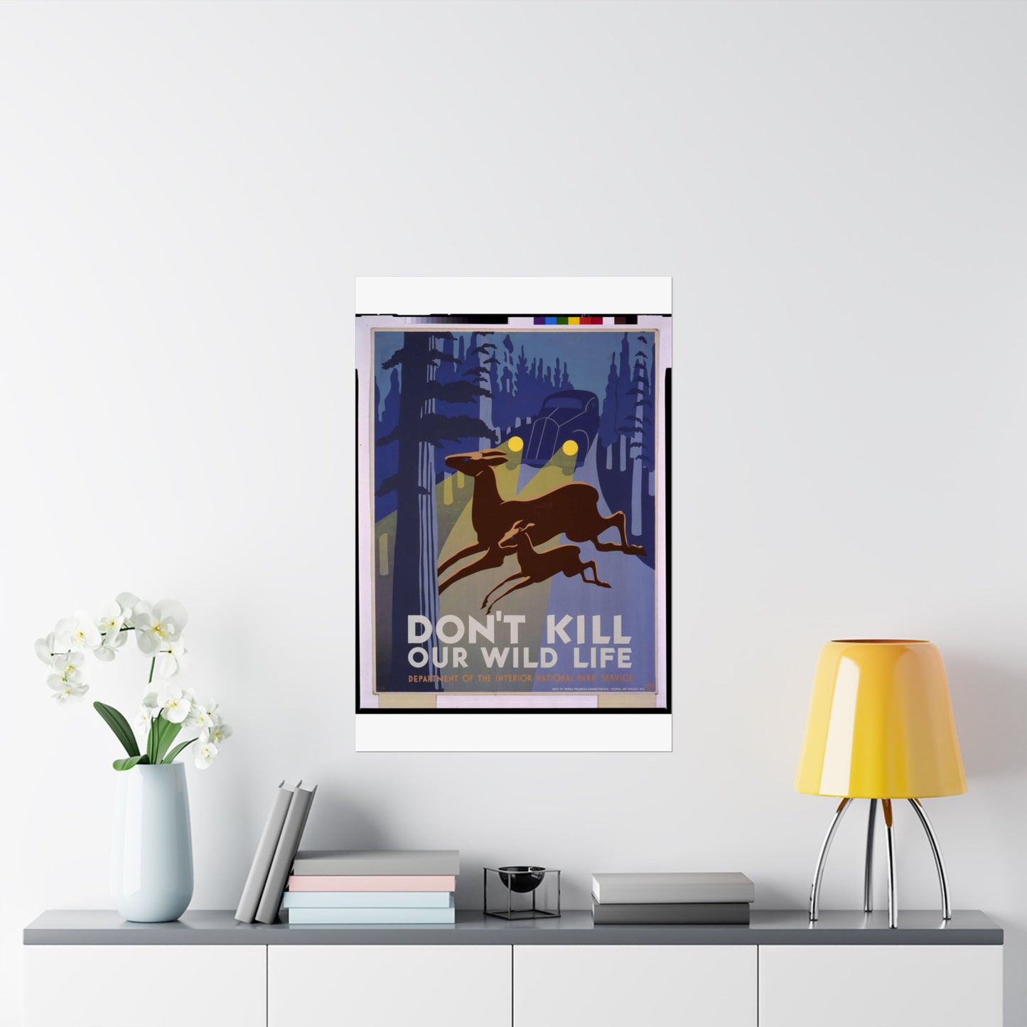 Don't kill our wild life - Art Deco public domain image High Quality Matte Wall Art Poster for Home, Office, Classroom