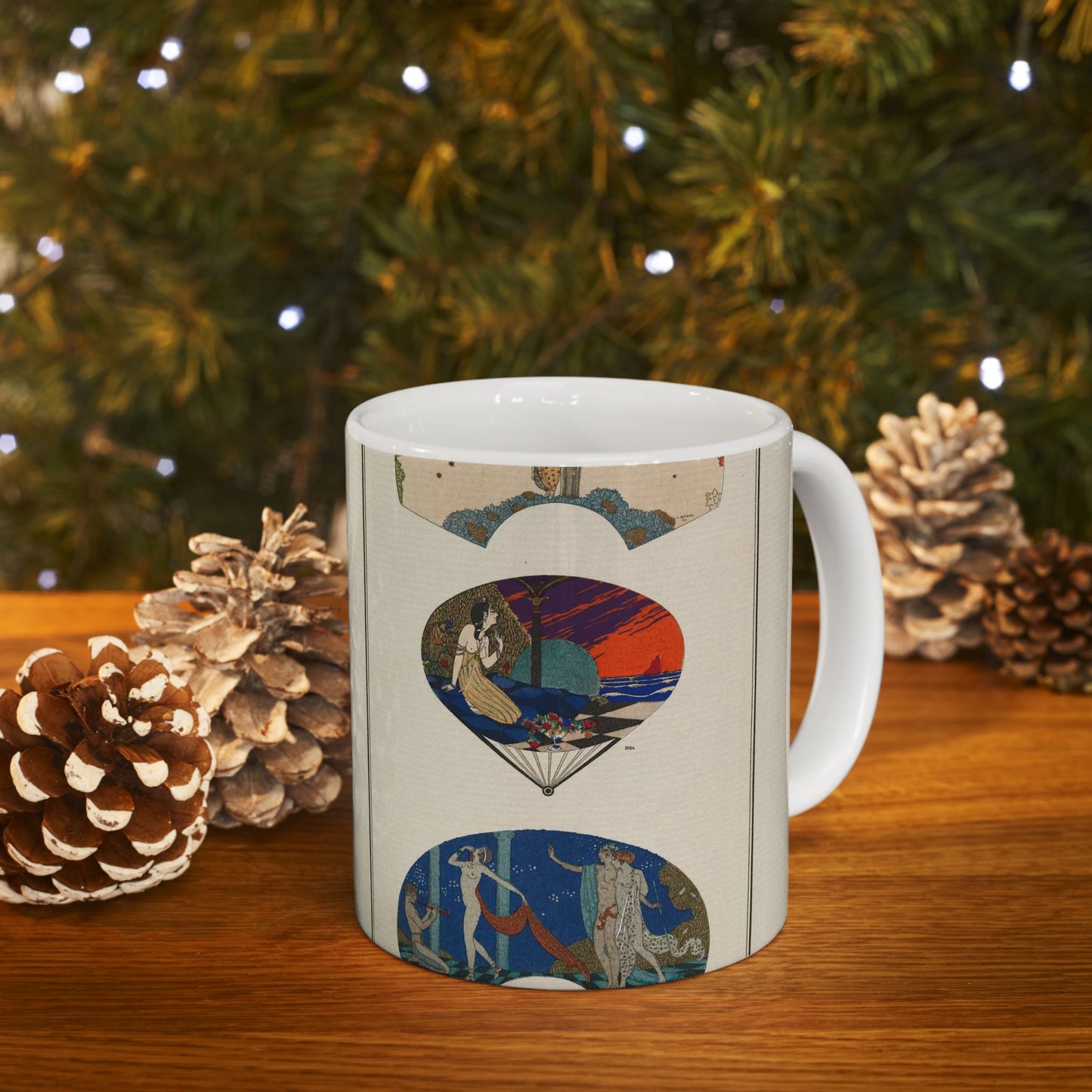 Fans by Paquin (Eventails de Paquin d'apres G. Barbier et Paul Iribe) (CBL WEp 0833) Beautiful Novelty Ceramic Coffee Mug 11oz