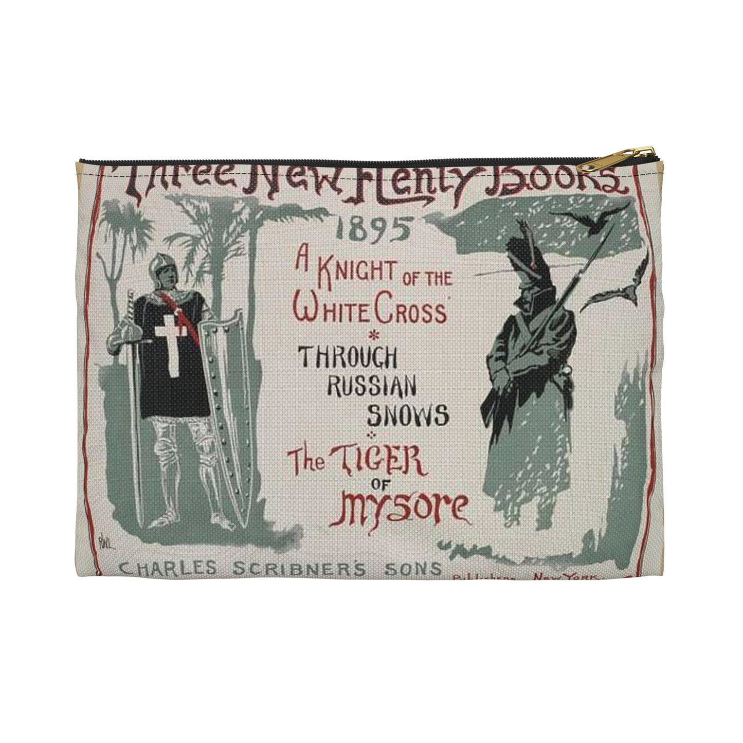 Three new Henty books., Art Nouveau Poster Large Organizer Pouch with Black Zipper