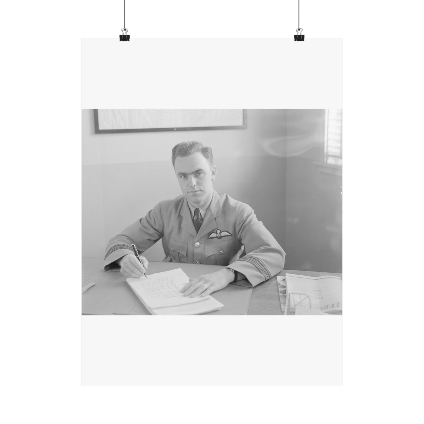 Unidentified Man, about 1940-1944 High Quality Matte Wall Art Poster for Home, Office, Classroom