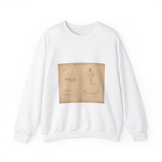 Patent drawing - Drawing of a Life Boat Public domain  image White Heavy Blend Adult Crew Neck SweatShirt