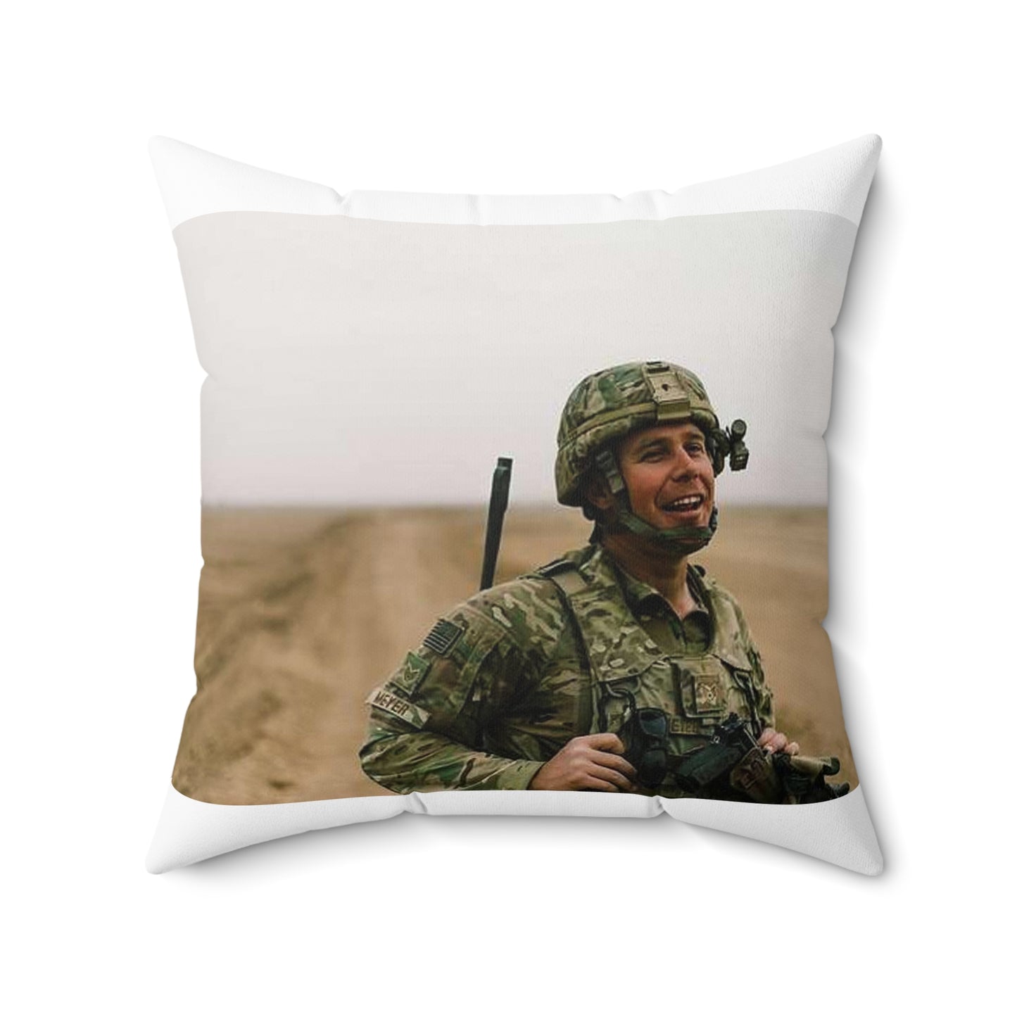 U.S. Air Force Staff Sgt. Andrew Meyer, 821st Contingency Decorative Accent Square Pillow